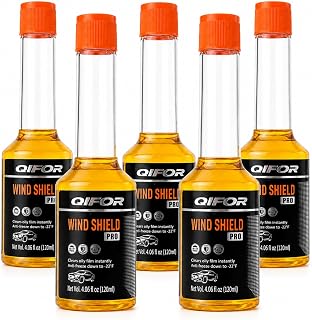 QIFOR Windshield Washer Fluid Concentrate, Windshield Wiper Fluid and Glass Cleaner, All-Season Car Washer Fluid, Orange, 4.06 Fl Oz (120 mL), Makes up to 8L