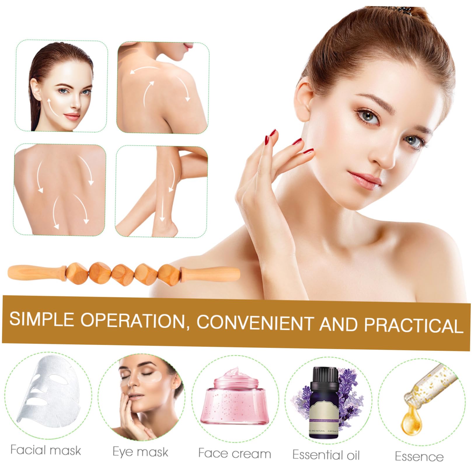 FOMIYES 2stücke Massageroller Für Zuhause Multifunktionale Körpermassage Stab Für Beine Nacken Rücken Und Gesicht Durchblutung Und Entspannung