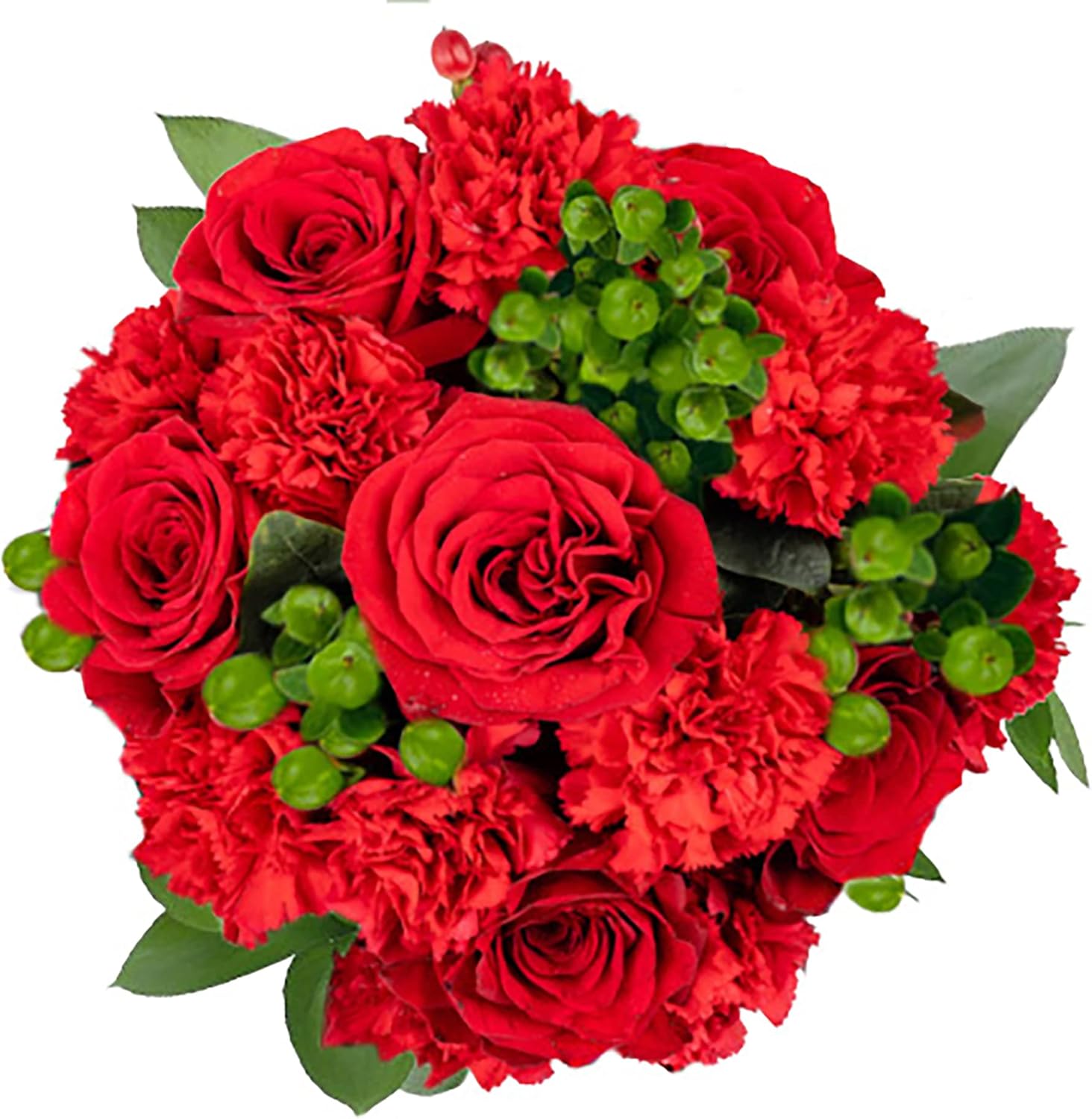 Red Desire Fresh Flower Foam Arrangement in wooden vase | Arabella Bouquets | Farm Fresh Cut Flowers, Gifts for Birthday, Anniversary, Get Well, Romance, Just Because