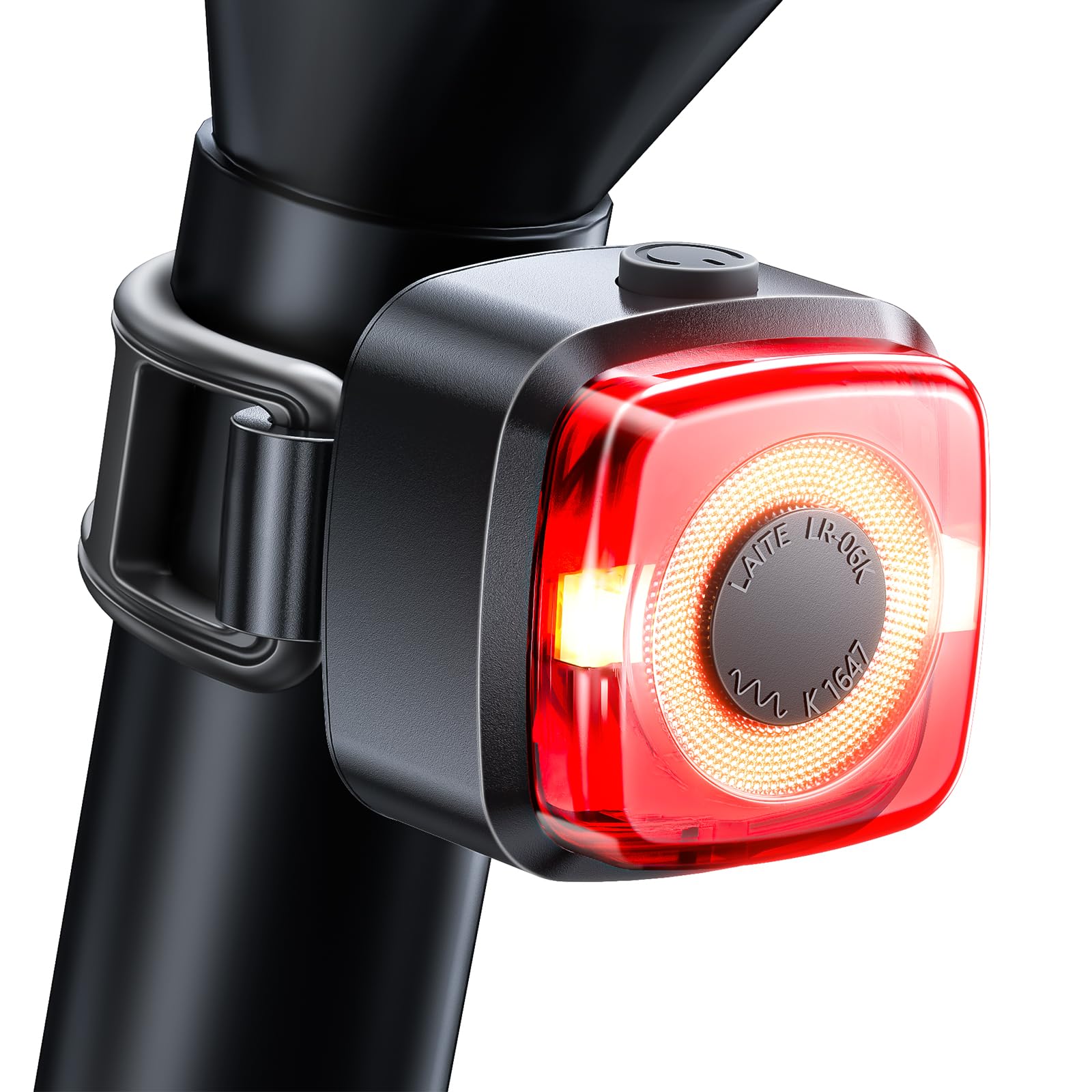 Glangeh Rücklicht Fahrrad LED mit Seitlicher Warnleuchte, Sichtweite 200 m, USB-C Aufladbar & Batteriestatus, IPX5 Wasserdicht, StVZO Zugelassenes Fahrradlicht Hinten für Rennrad, E-Bike und Rucksack