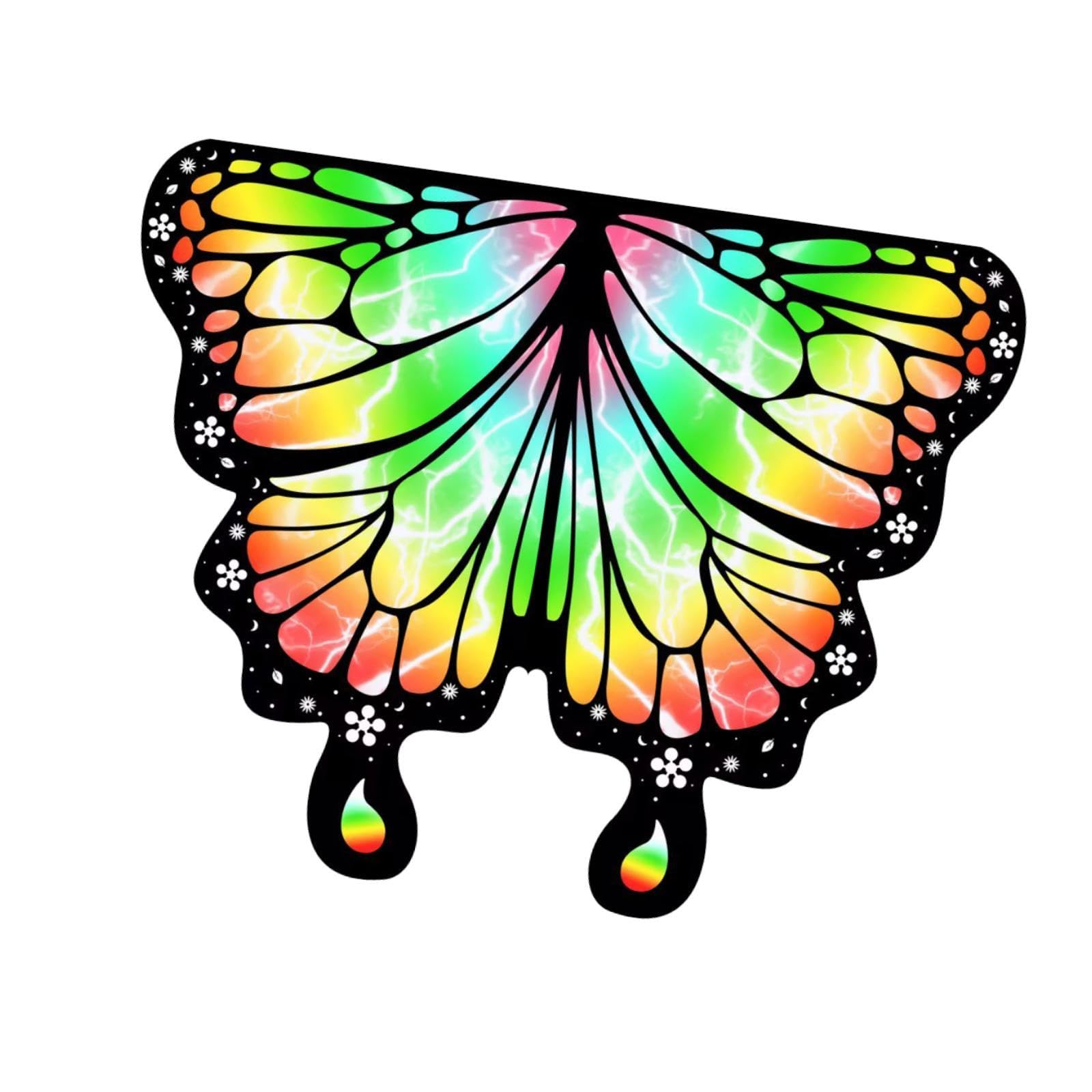 Colcolo Cape et châle légers pour ailes de, accessoire photo pour les fêtes, les spectacles, le carnaval, Multicolore