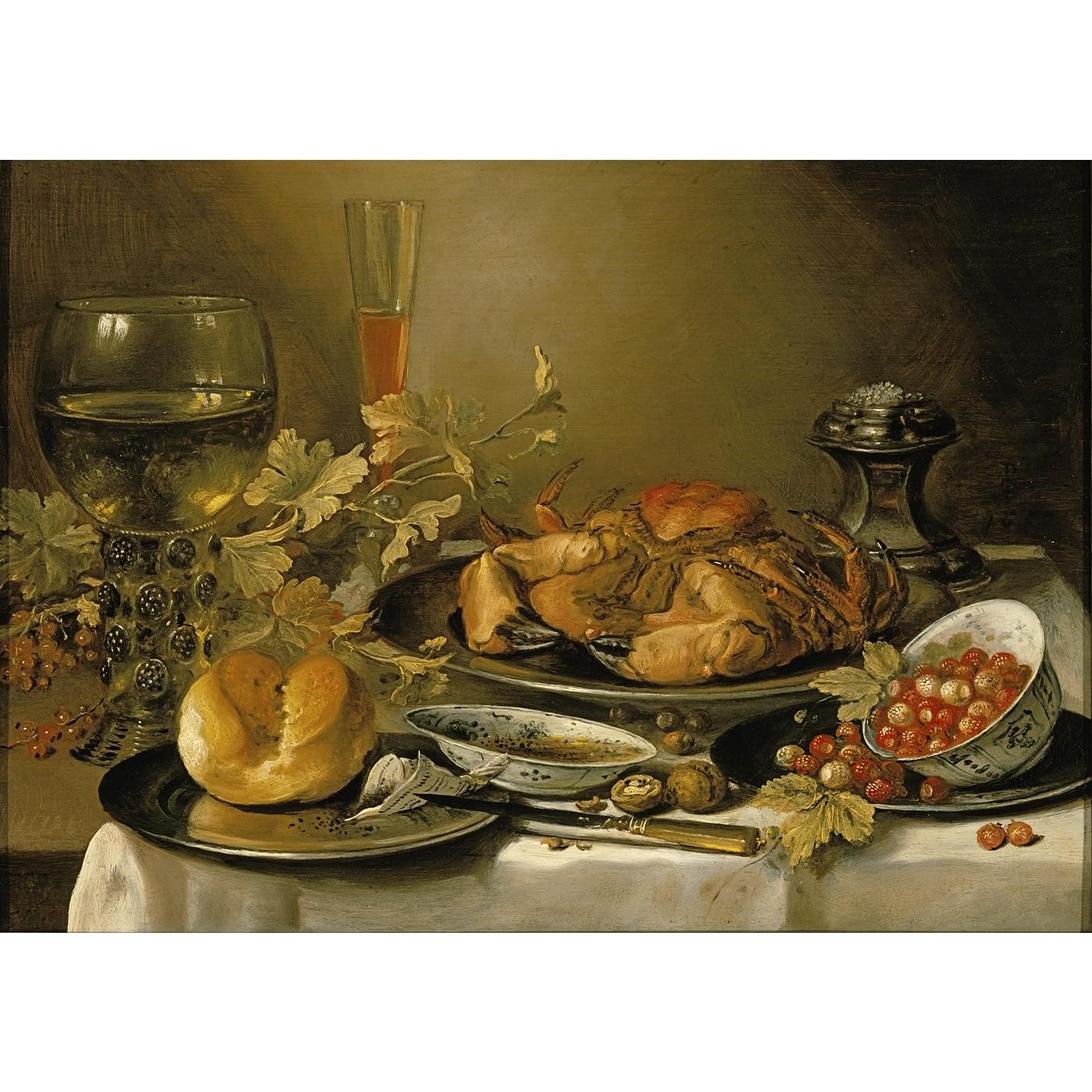 Nature morte avec crabe impression giclée d'art haut de gamme format musée - 2