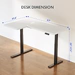 FLEXISPOT Pro Corner Desk Dual Motor L Shaped Computer Electric Standing Desk Sit Stand Up Desk Height Adjustable Desk Home Office Table with Splice Board, 63x40 White&Black(2 Pakages)