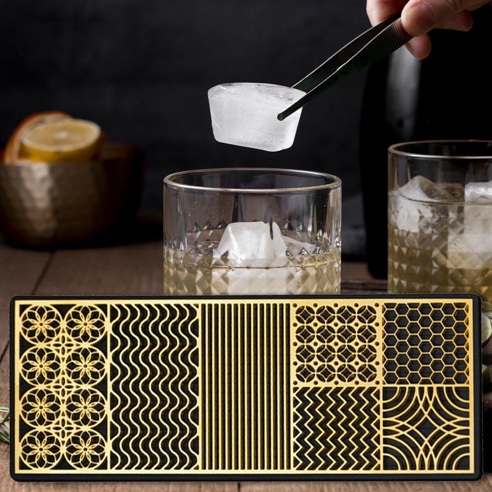 Eiswürfel-Design-tablett, Transparentes Eisstempel-tablett, Moderne Eiswürfelformen Für Bourbon-Cocktails, Eiswürfel-Stempel, Barkeeper-zubehör Für Klare EIS-Cocktails Und Whisky