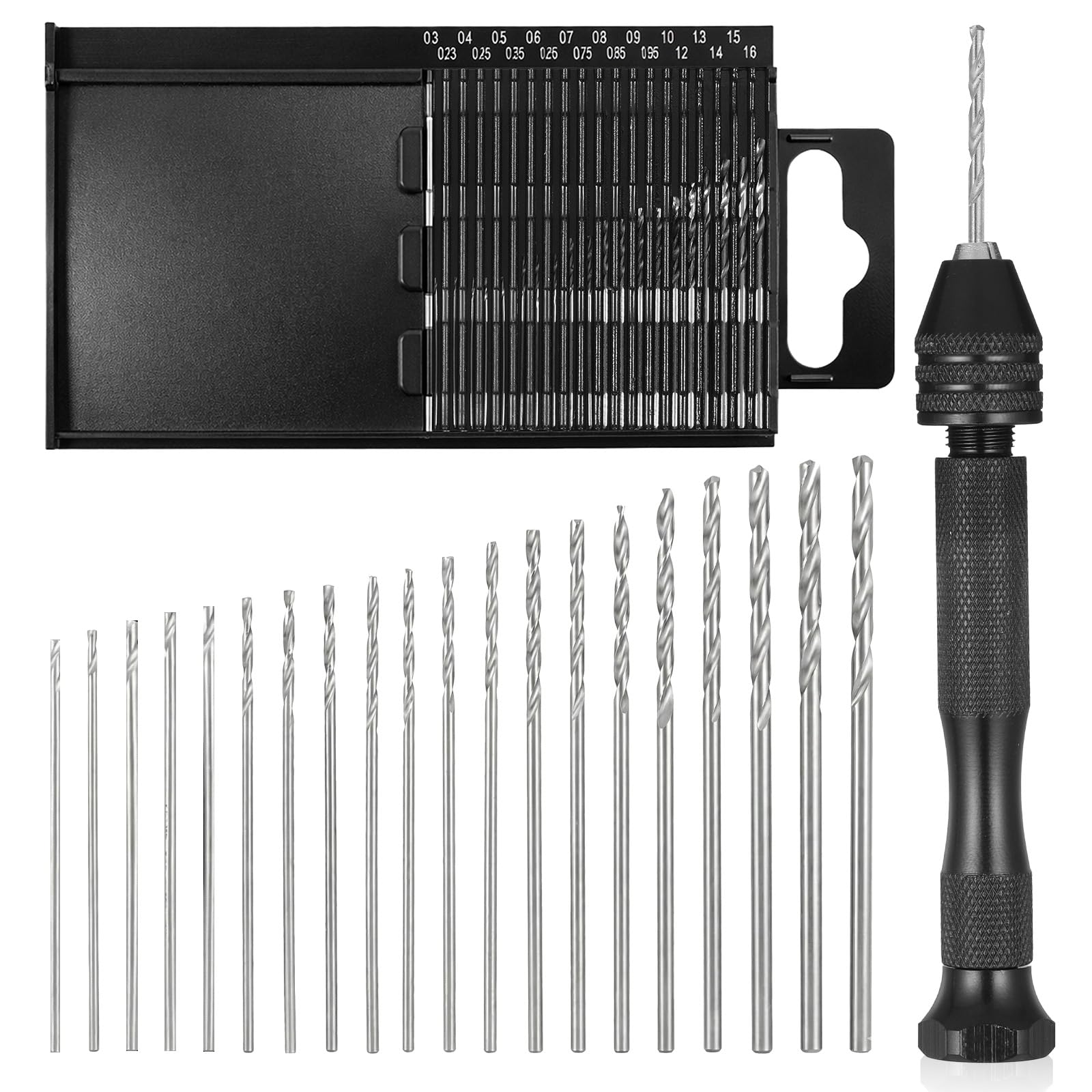Mini Drill Bit Set - 21 Pieces for Jewelry & DIY -1