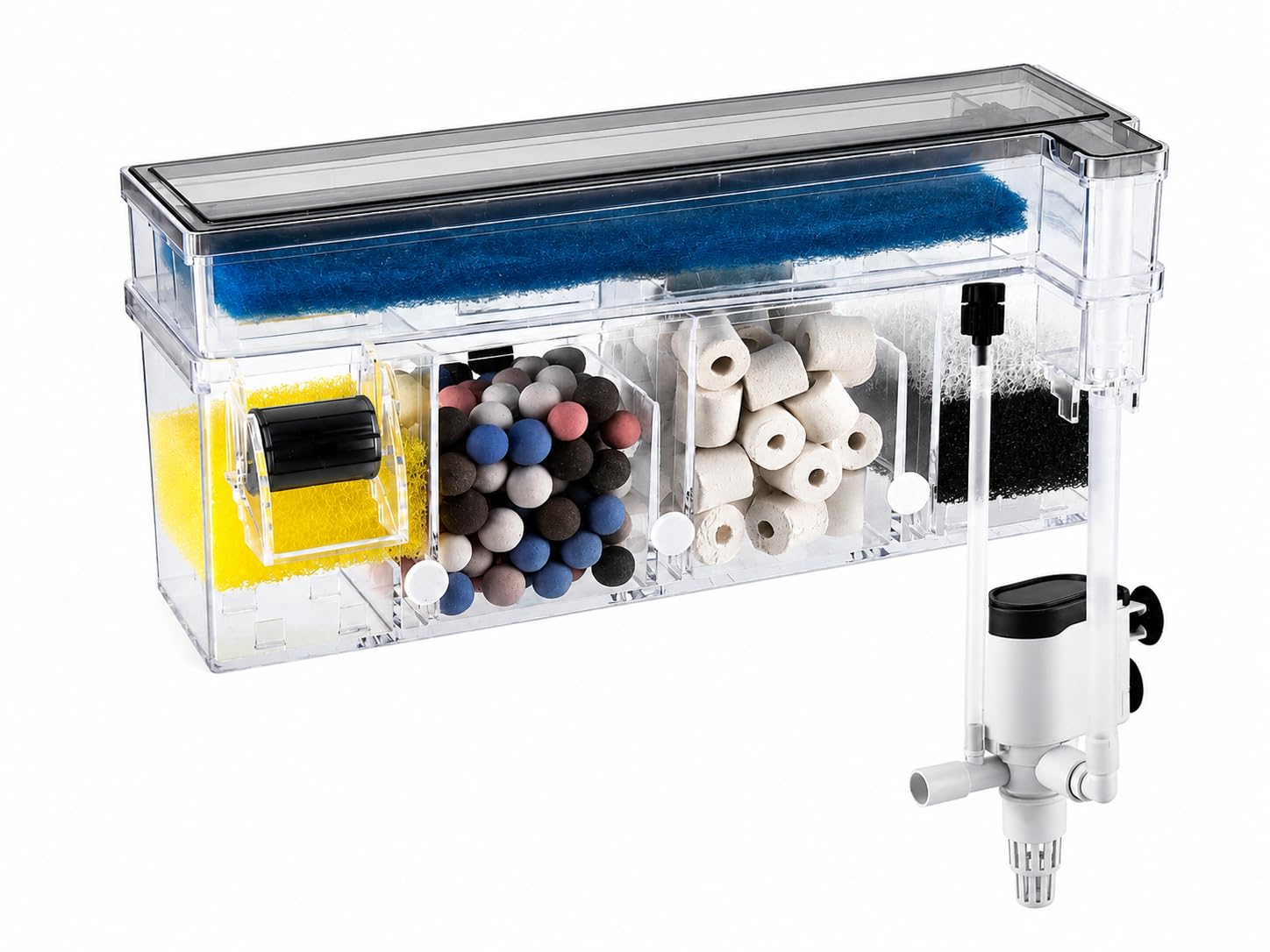 Sobo AQ-172 H Multi-functional Bio Top filter | Multi Level cleaning |2.5 Feet Tank| For Extra clear Water Flow 700L/H Sobo AQ-172H-image-5