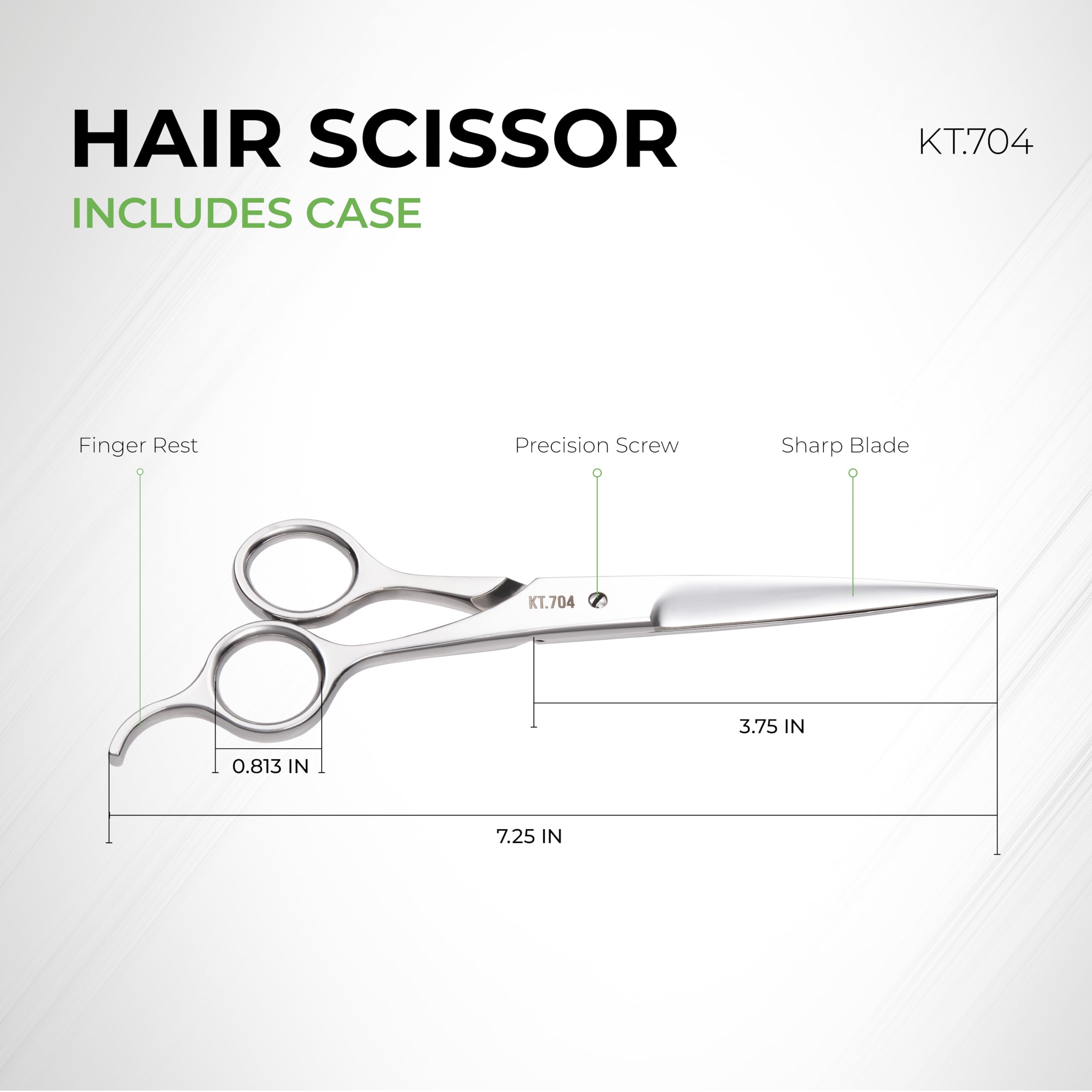 NGHIA Cutting Hair Scissors - KT-704 (Stainless Steel)