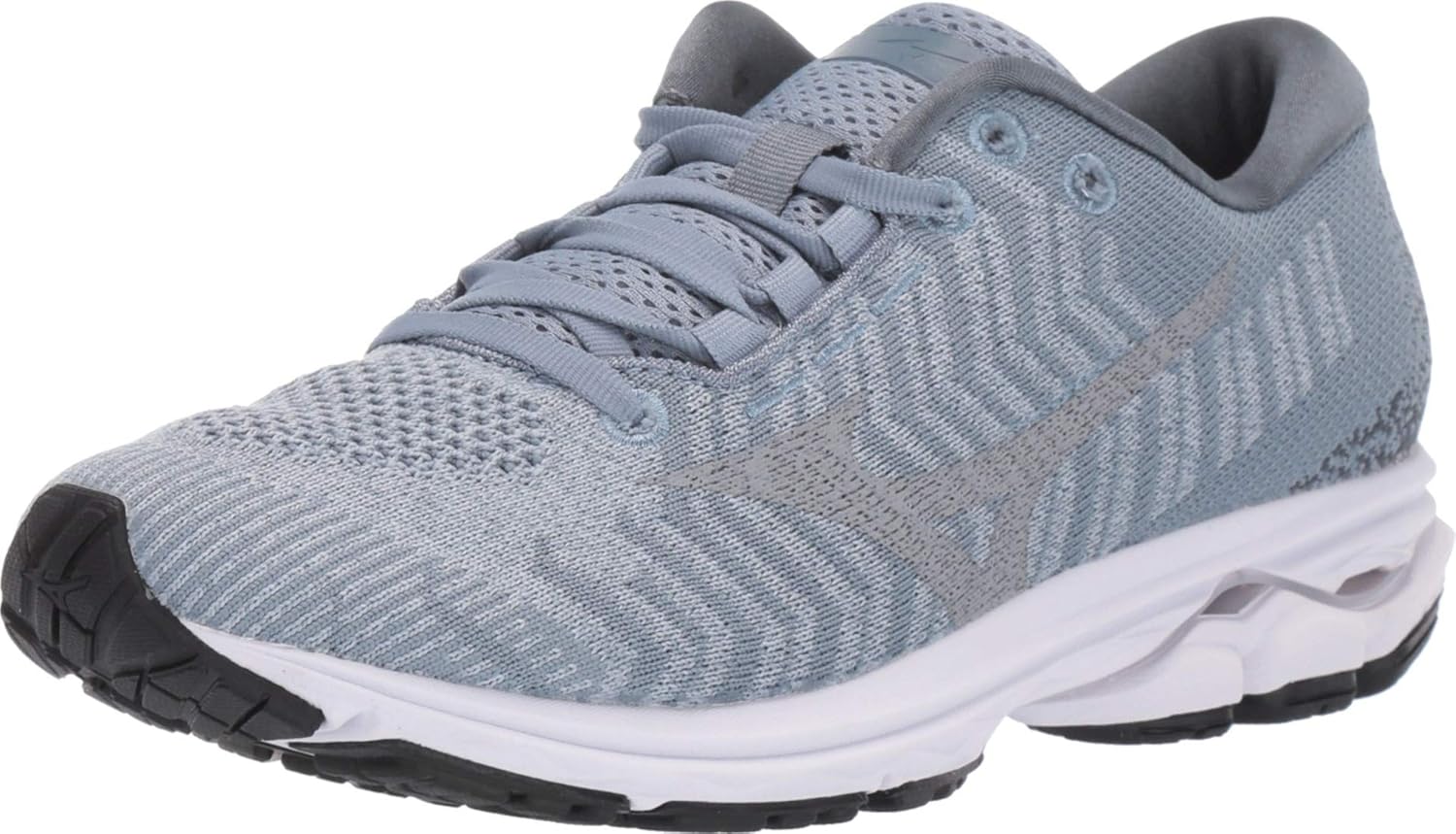 Mizuno Women's Wave Rider 23 WAVEKNIT Running Shoe, Blue Fog-Vapor Blue, 6 B