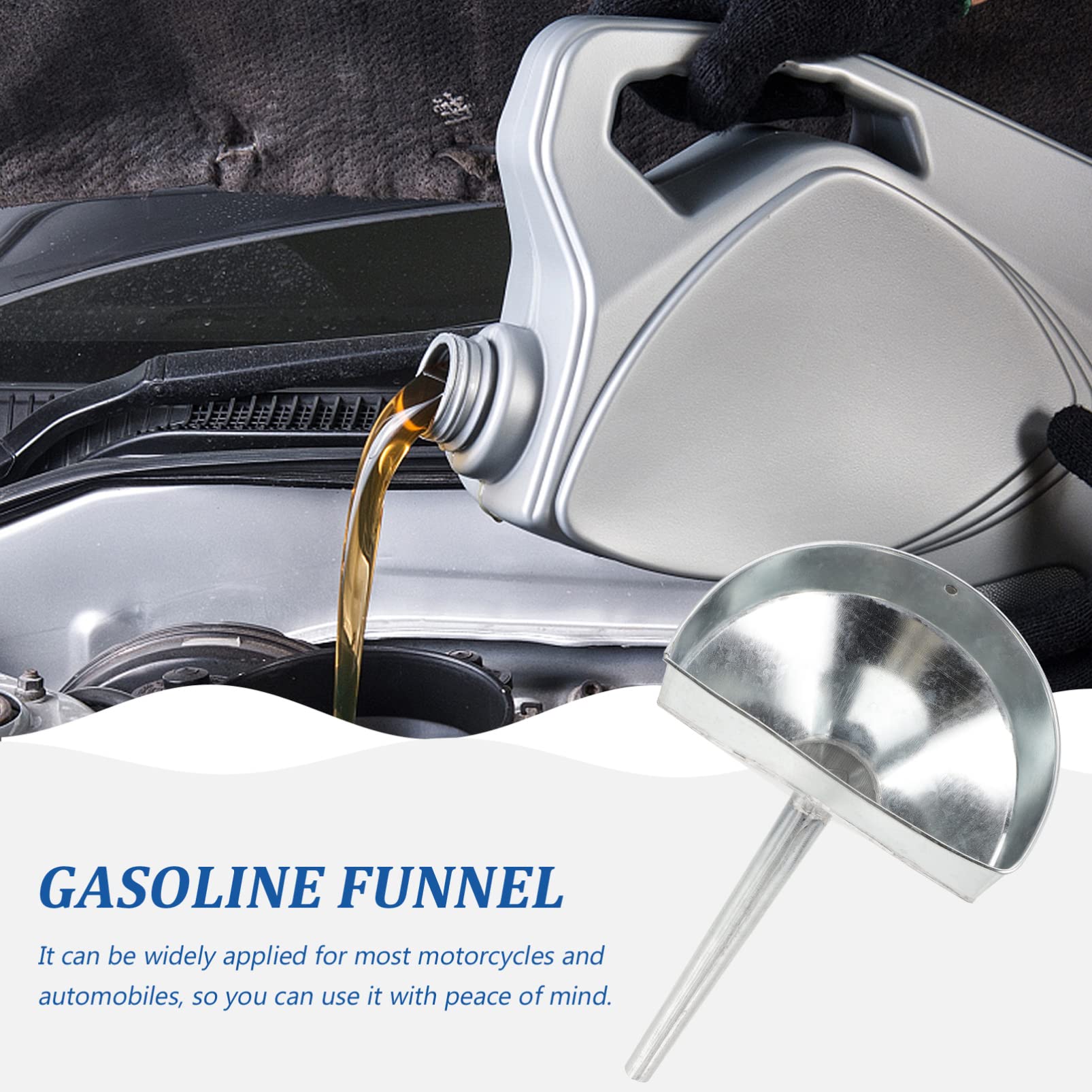 Alipis Embudo De Combustible Del Coche Filtro De Gasolina Embudo De Combustible De Aceite Embudo Automotriz Combustible De Boca Ancha Embudo De Aceite Hierro Forjado Boca Larga