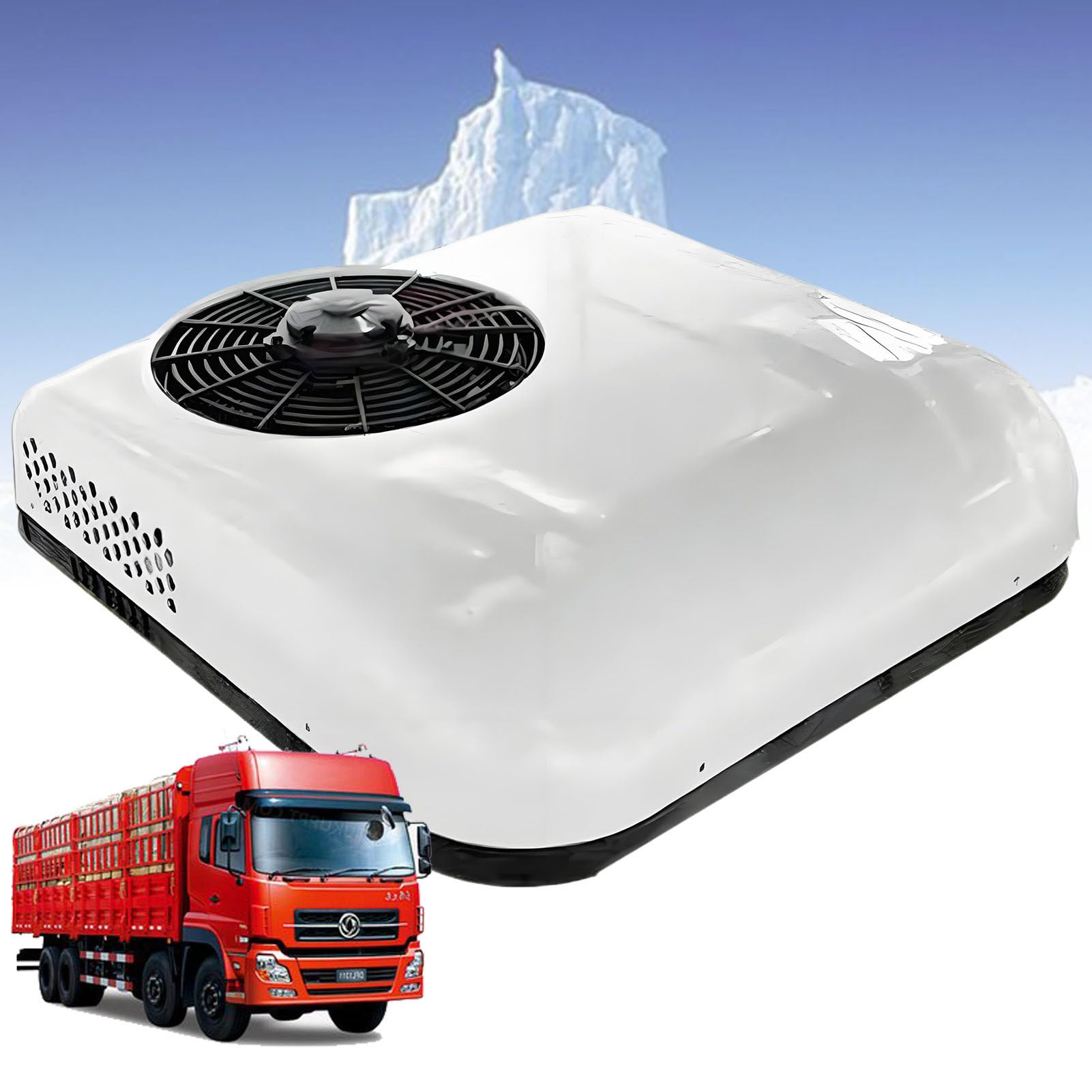 ROGHA RV Rooftop 12V/24V Air Conditioner with Cooling AC Unit Low Noise Fast Cooling for Motorhome RV Bus Caravan 12V