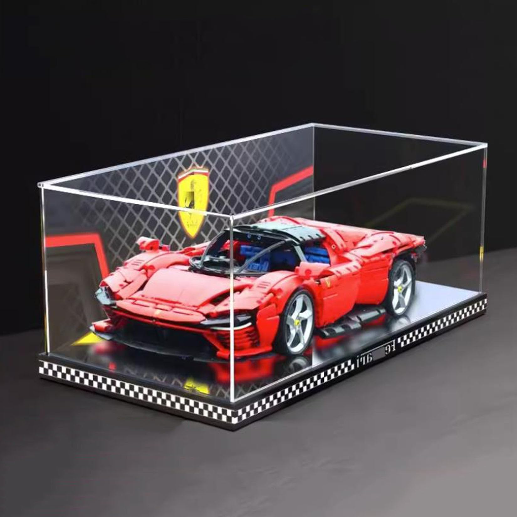 Vitrine Acrylique Anti-Poussière Pour LEGO Technic Ferrari Daytona SP3 42143 - 62x30x20 Cm Transparente
