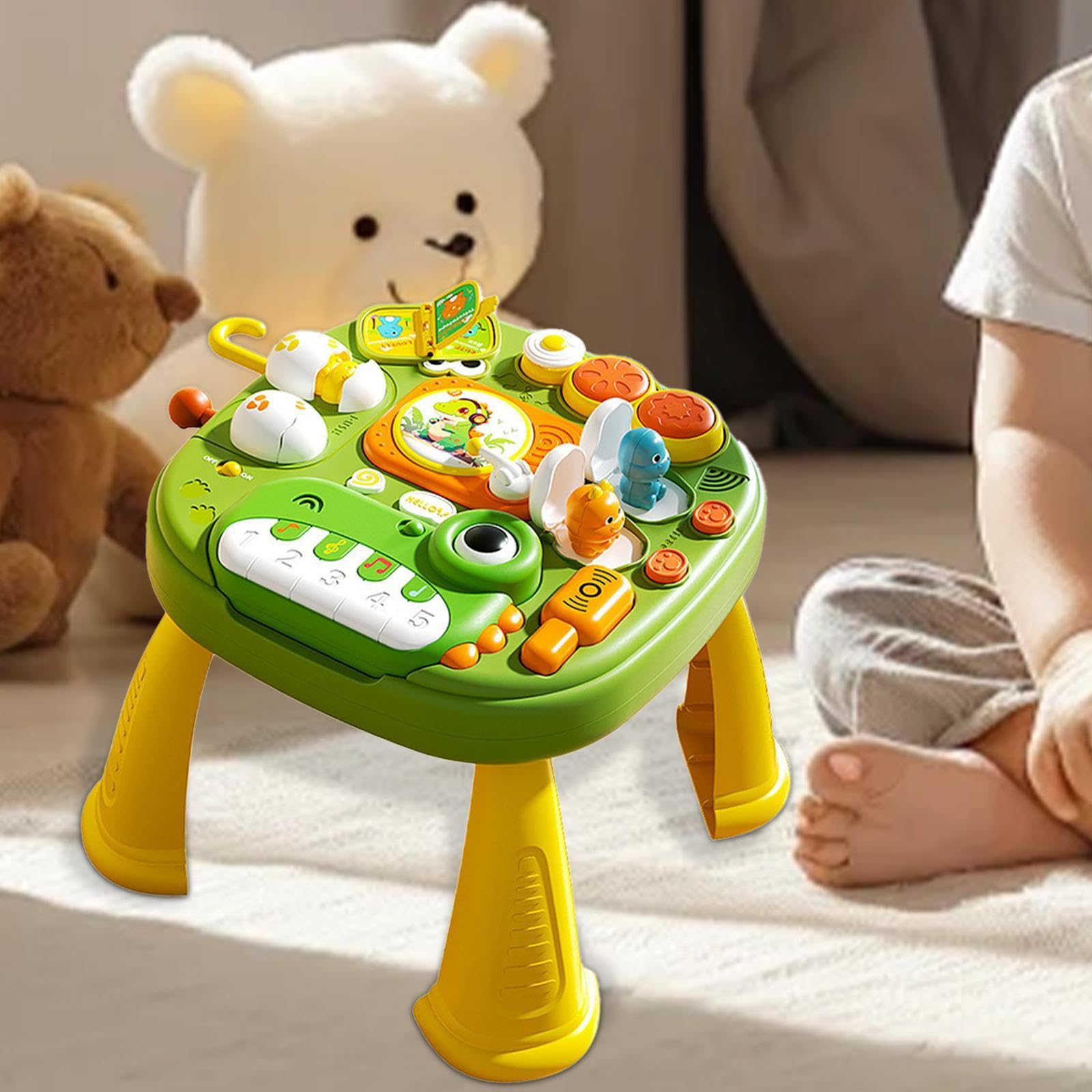 Mesa de Actividades para Bebés, Juguete Sensorial con Sonido Y Música.