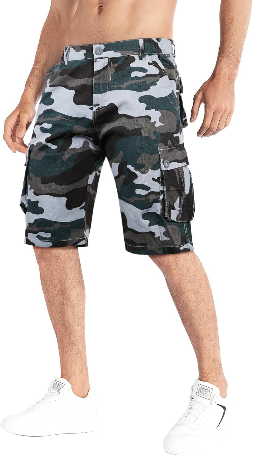 zeetoo Camo Shorts for Men Classic Relaxed Fit Cargo Short Multi-Pocket Outdoor Shorts - Image 2