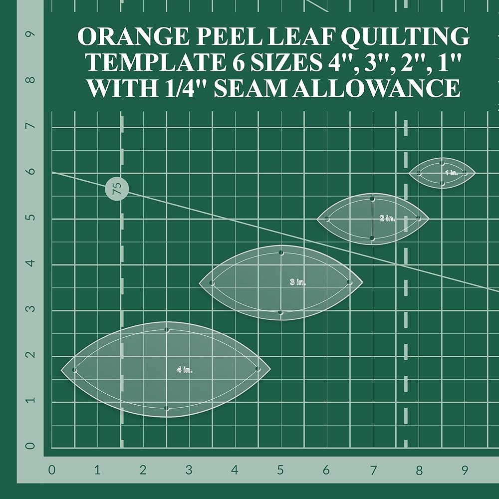 Orange Peel/Leaf Quilting Template Set, 4 orange-peel-leaf-quilting-template-set-4-3-2-1-with-1-4-seam-allowance-amazon-ca-home