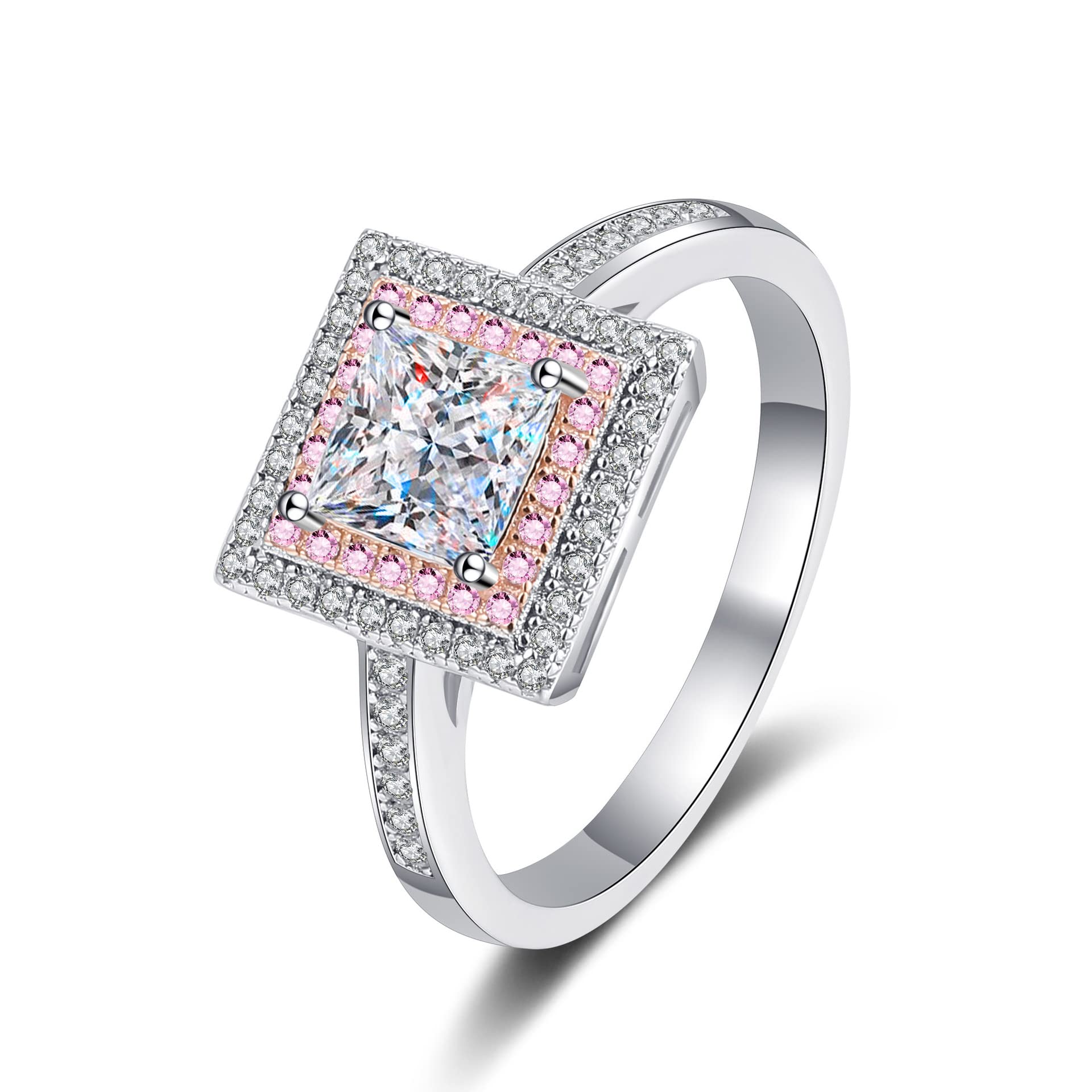 Bague en diamant moissanite 1 carat éclat éternel en argent S925