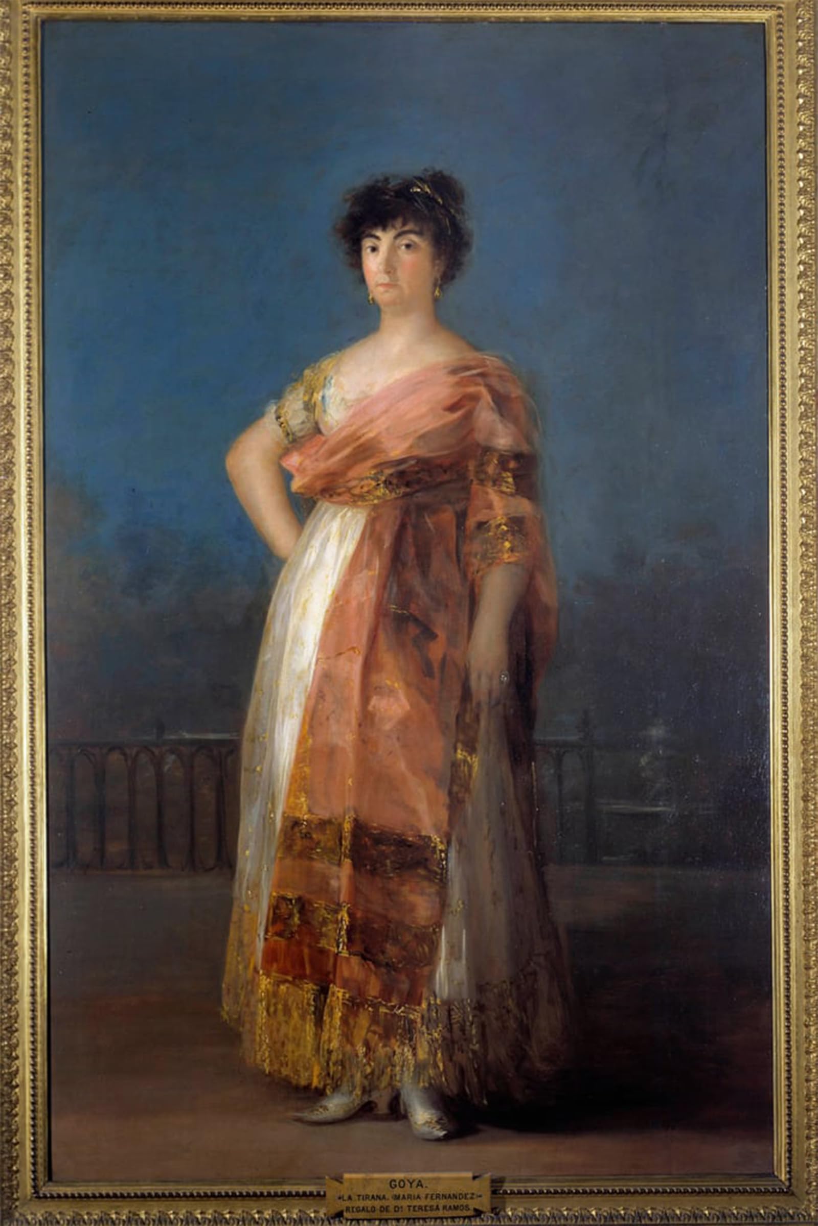Posteriik No Frame Famous Modern Artwork Art Mural Portrait Of The Actress Maria Del Rosario Fernandez La Tirana Painting By Francisco De Goya Oil Paintings Pictures For Home Decor 60X90cm