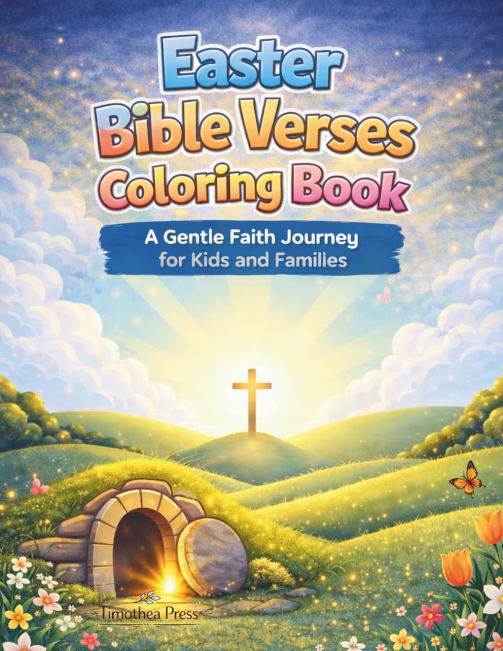 Easter Bible Verses Coloring Book: A Gentle Faith Journey for Kids and Families