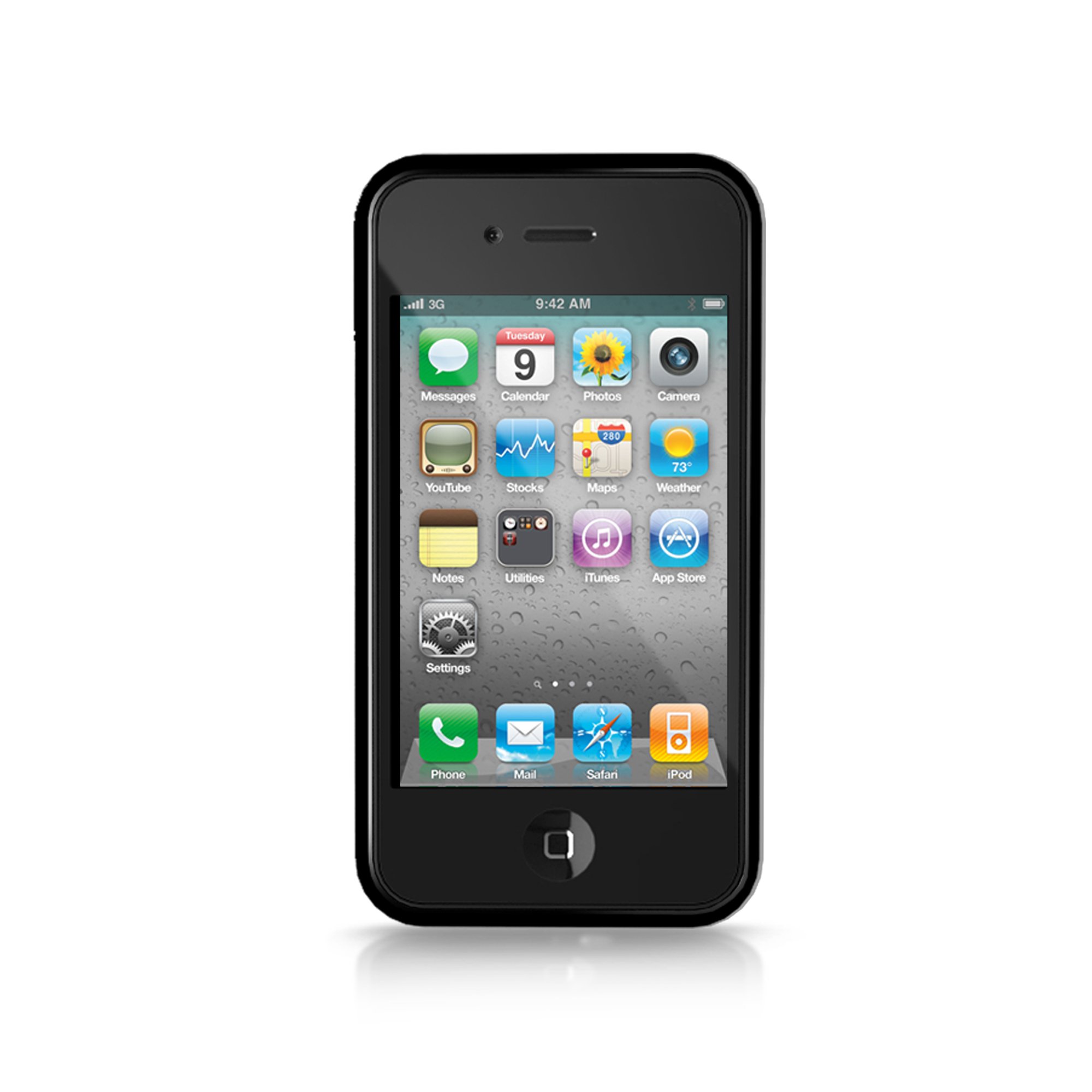 iLuviCC741BLK Flex-Trim Case for iPhone 4 CDMA 1 pk-Case-Retail Packaging-Black