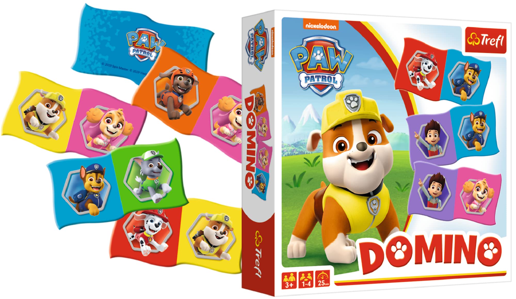 Trefl Domino Paw Patrol Rodzinna Gra Psi Patrol dla Dzieci od 3 lat