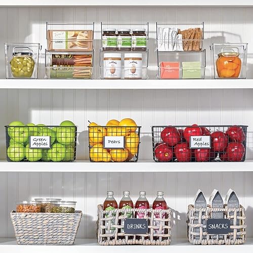 Miniatura 3 de mDesign - Cesta apilable para despensa, de jacinto natural