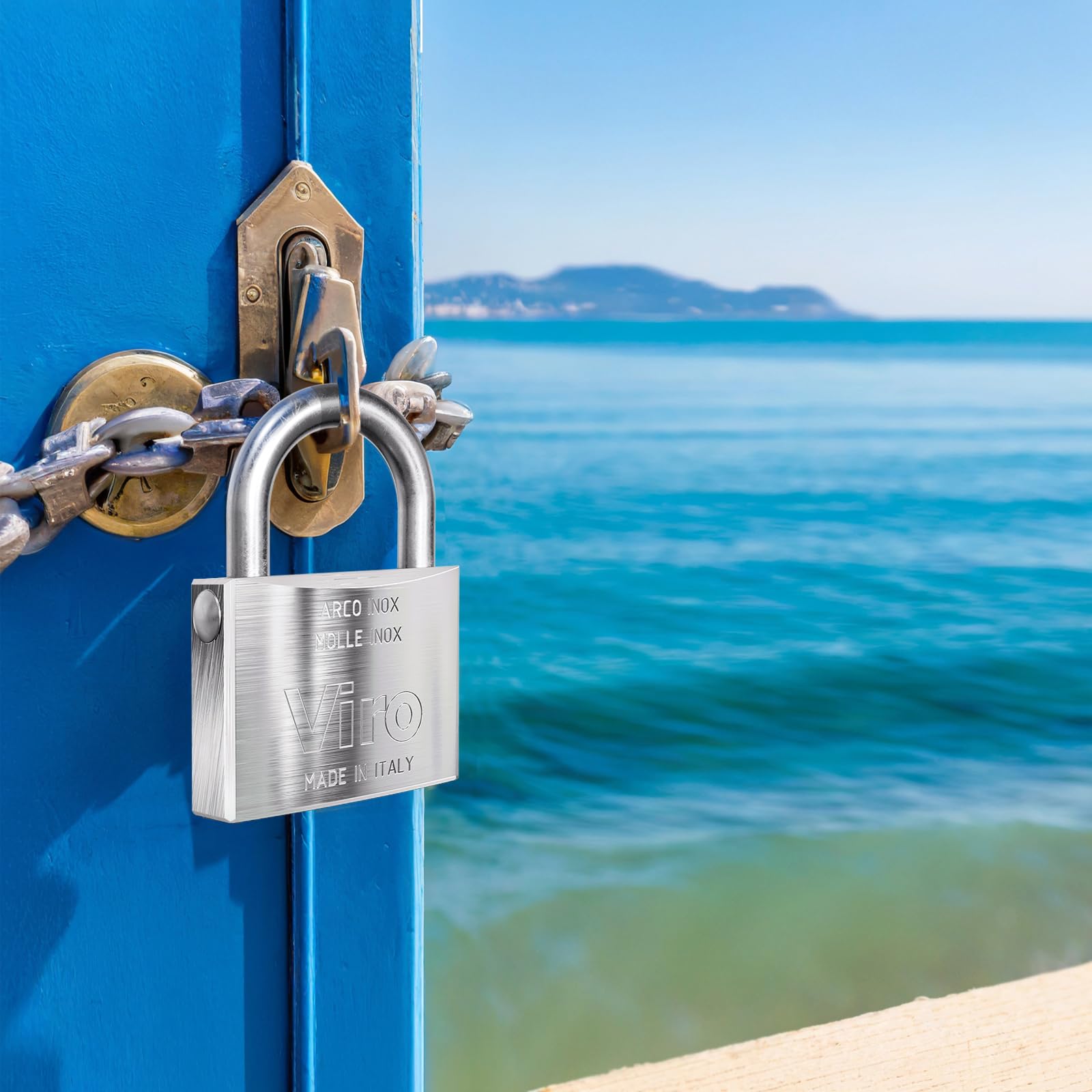 Viro Lucchetto In Acciaio Inox 30mm - Argento, Sicurezza Base - 2
