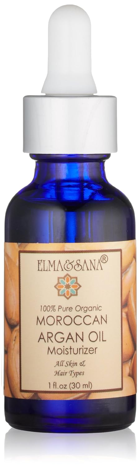 Elma and Sana 100% Pure Organic Certified Argan Oil From Morocco, 1 Ounce