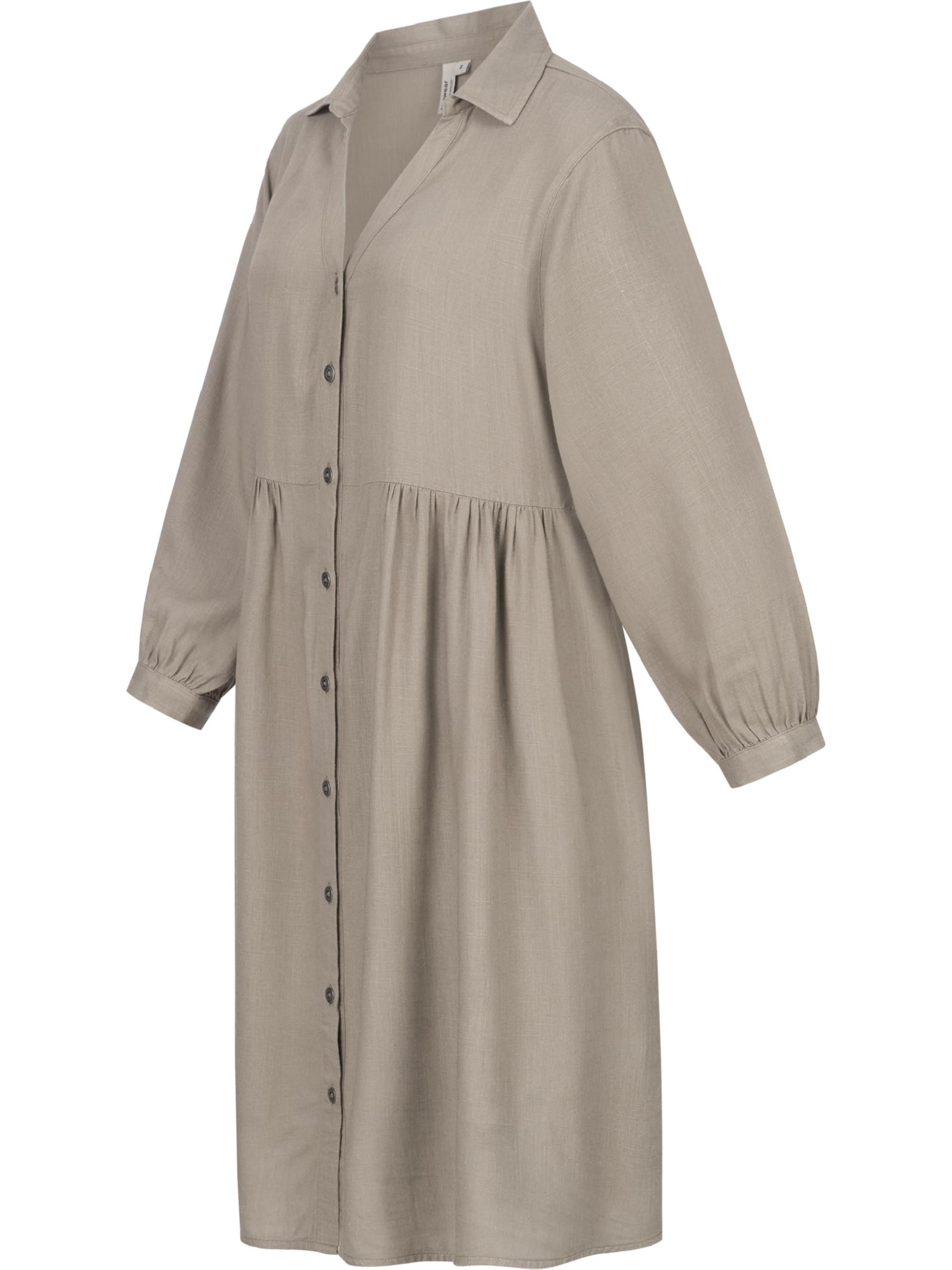 Ragwear Damen Sommerkleid leichtes Leinenkleid kurz mit 3/4-Ärmeln Almu YOUMODO XS-XXL