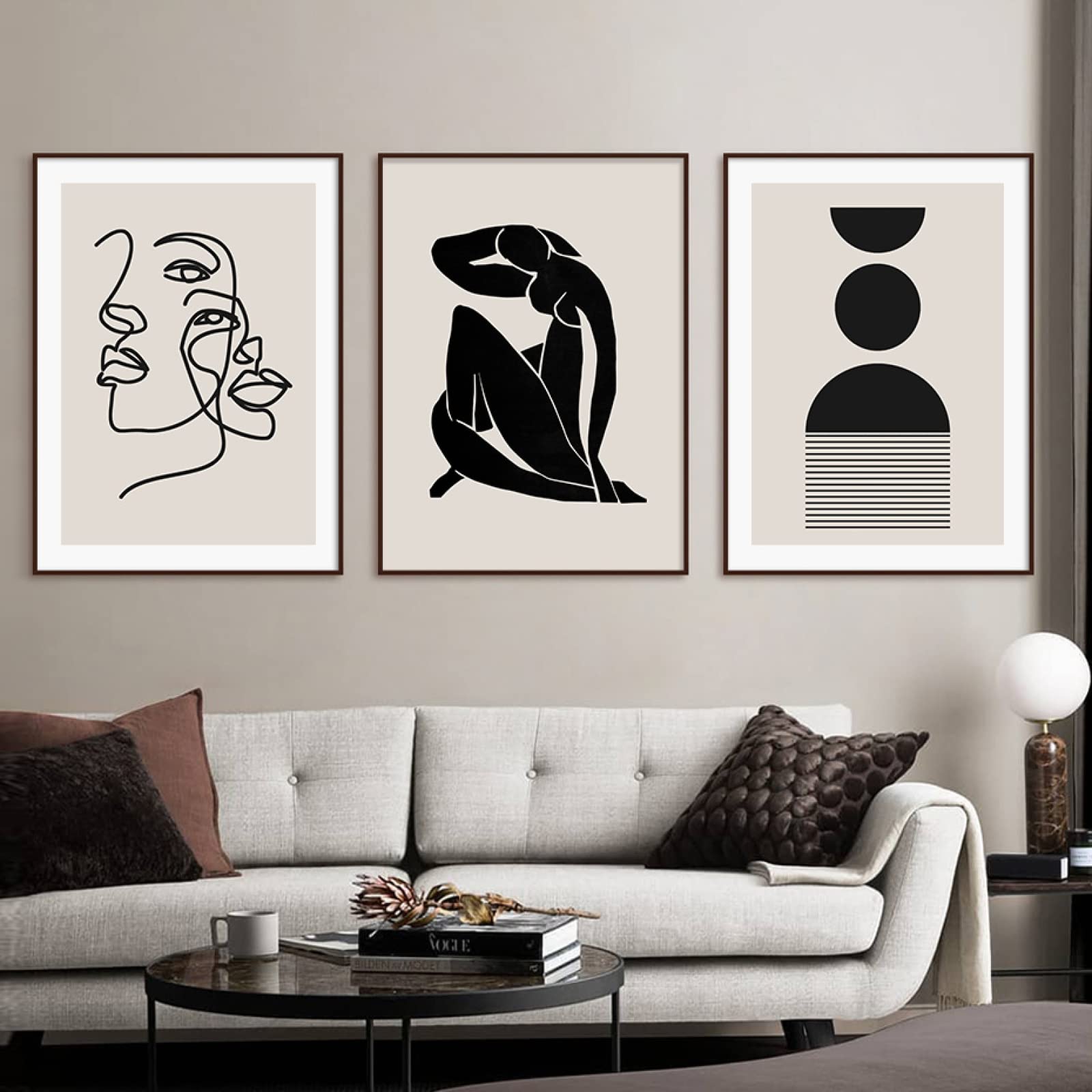 Limiyer Handgemaltes Ölgemälde – Schwarz-weiß, Abstrakt, 75x75 Cm, Auf Leinwand