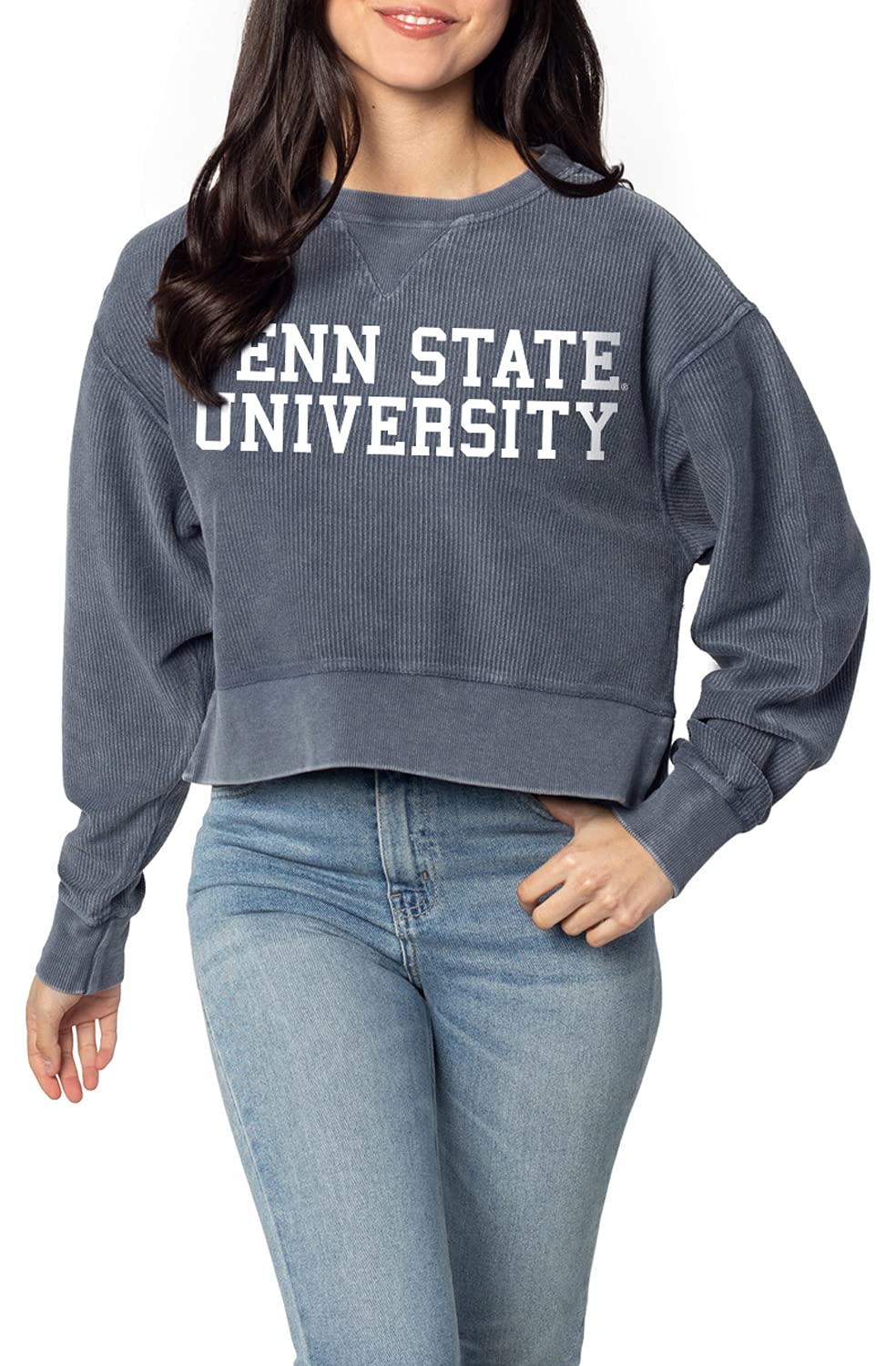 chicka-d NCAA womens Corded Boxy Pullover