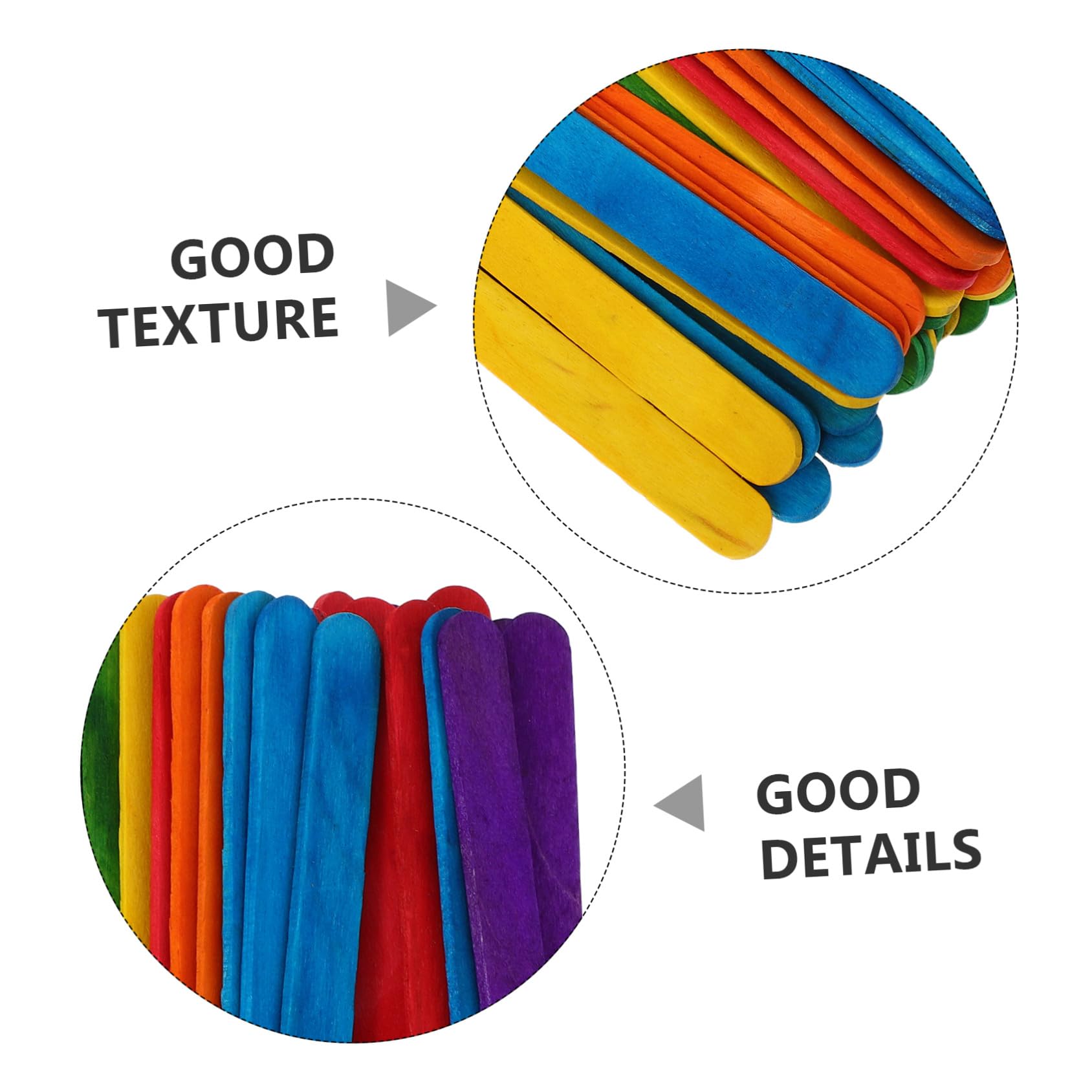 500 Palitos de Madera Jumbo para Manualidades y Proyectos de Ciencia Palitos de Helado de Colores para Niños y Jóvenes en Actividades Creativas