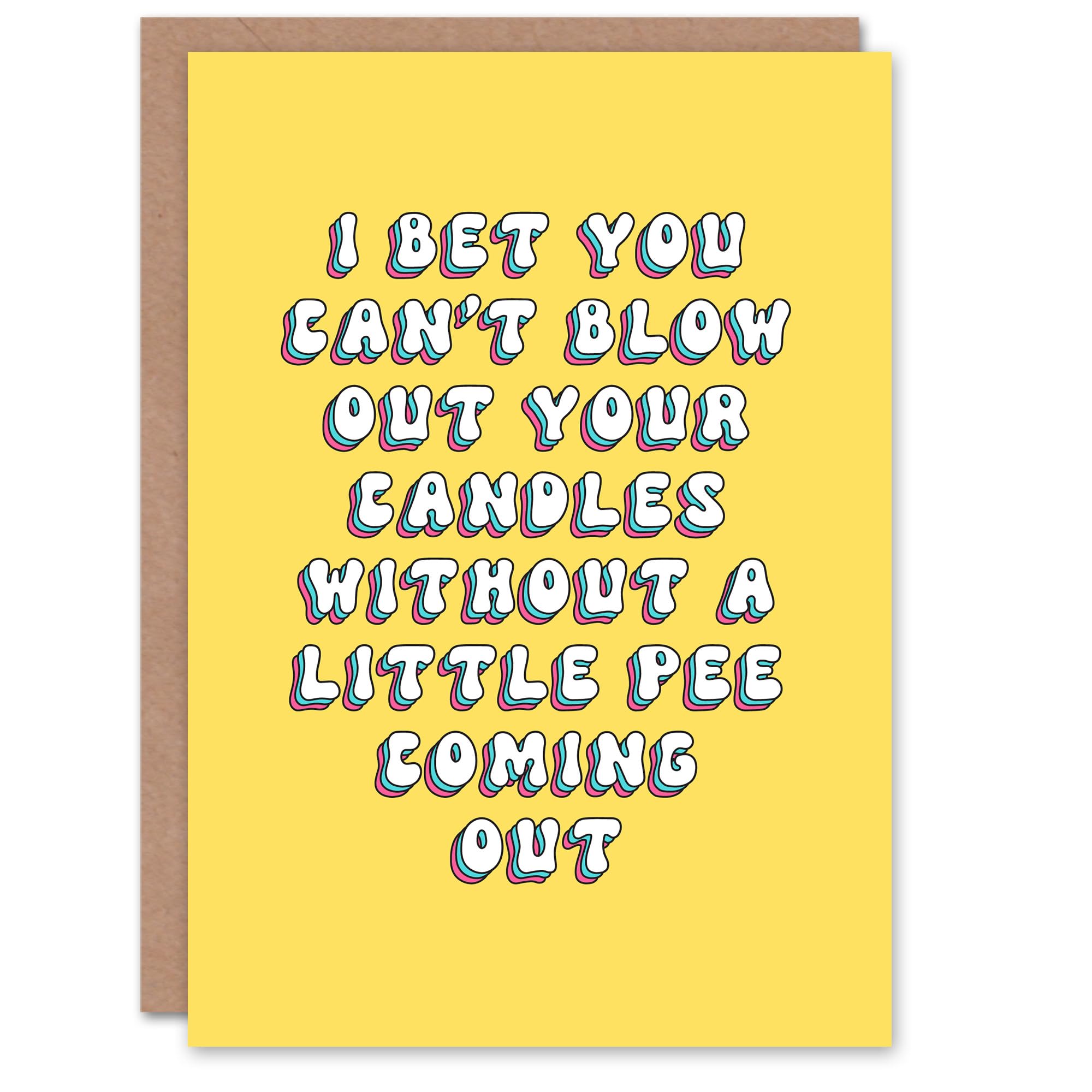 Artery8 Greeting Card Blow Candles Without Peeing Old Age Joke For Her Woman Wife Gran Mum Sister Birthday Card