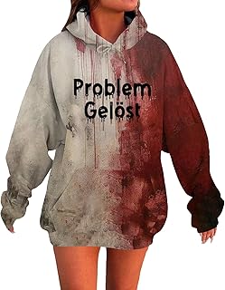 Qixiu Women's Oversized Hoodies Winter Halloween Bloodstain Cotton Sweatshirts Pullover 2025 Fashion Tops Trendy Outfits Cat Jumper Cat