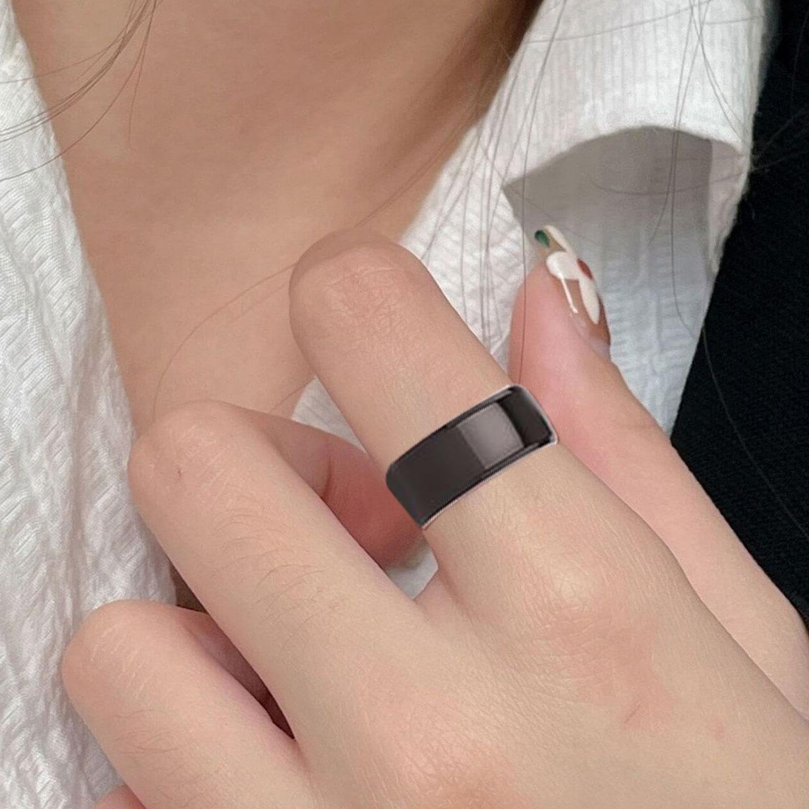 Anello della salute con localizzatore in ceramica, dispositivo | intelligente elettronico portatile, anello tecnologico con 6 schede , per ragazzi, ragazze, donne e uomini