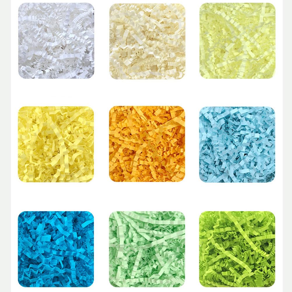 Raffia Hamper Shreds wiele kolorów, na festiwal, prezent, opakowanie dekoracyjne, rozdrobniony bibułka, materiał wypełniający do samodzielnego wykonania, dekoracja na Boże Narodzenie, Halloween
