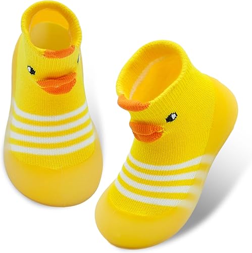1 par de zapatos para caminar para bebés, calcetines de bebé, zapatos para niños y niñas, zapatos antideslizantes con suela de goma suave, zapatos