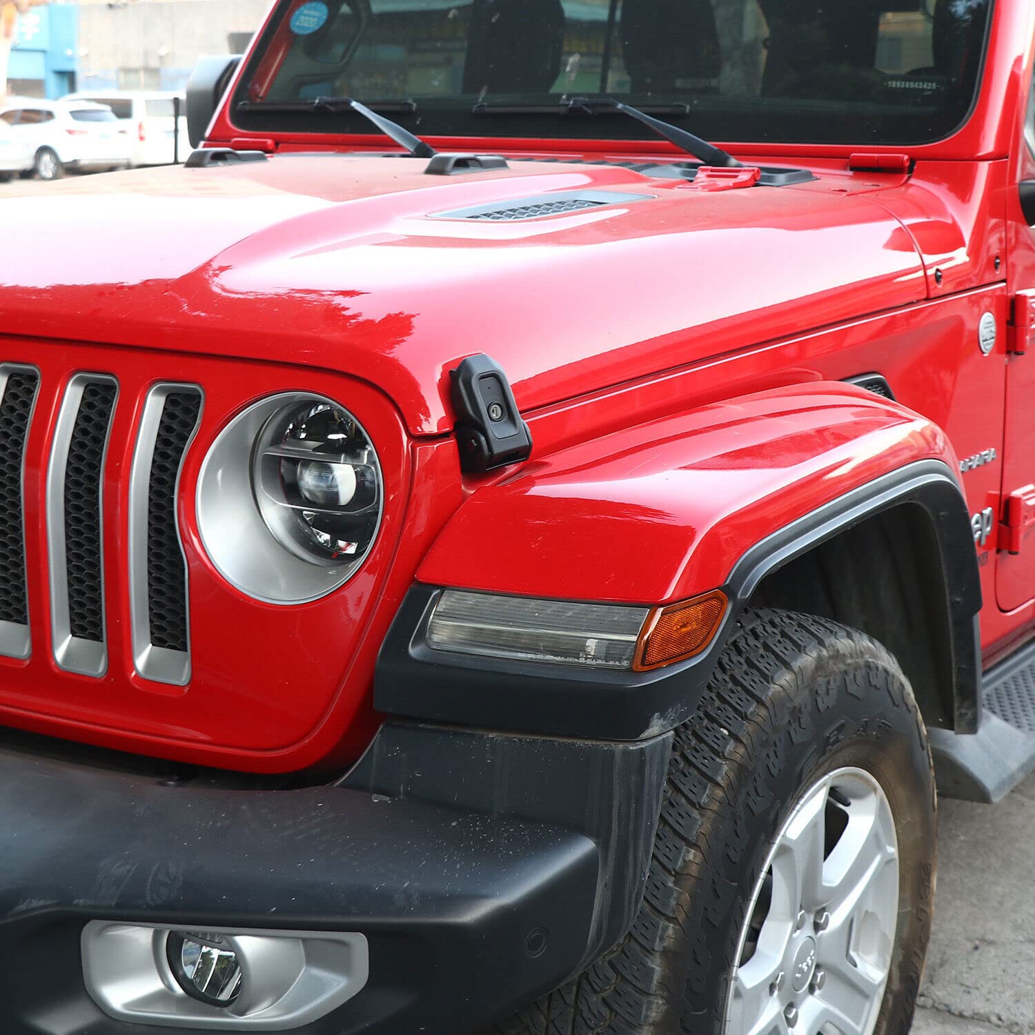 Kit Chiusura Cofano Antifurto per Jeep Wrangler JL JLU 2018-2022 Gladiator JT 2020+, 1 Paio