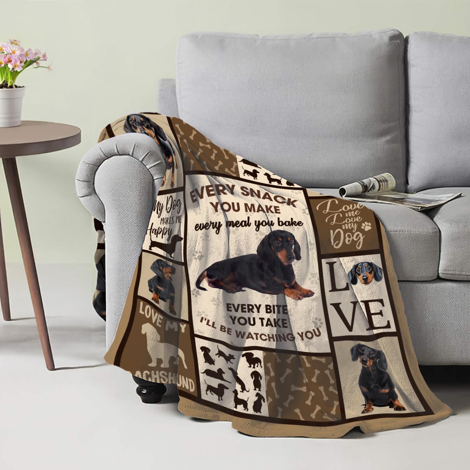 Dachshund Blanket for Dog Lover,Dachshund Lovers Gifts Throw Blanket - Image 4