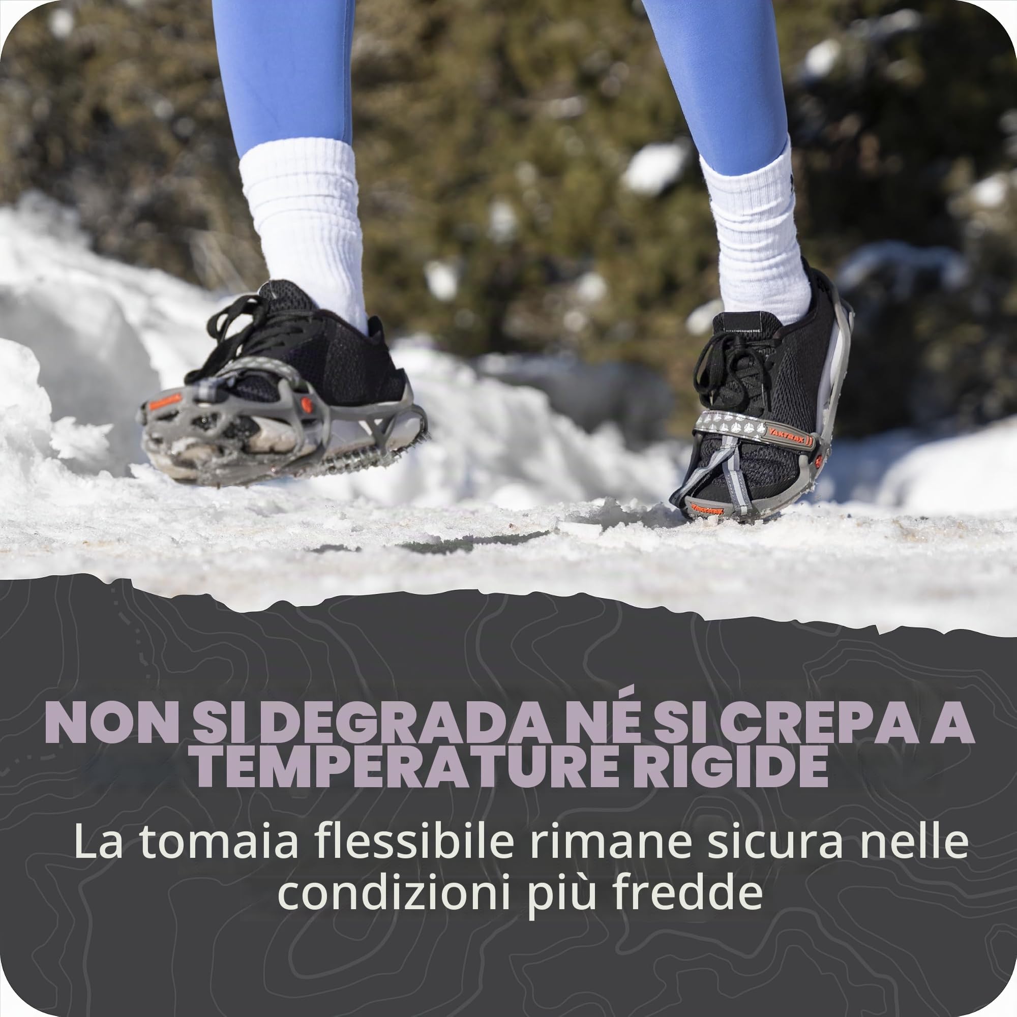 Yaktrax Run Traction Cleats - Ramponi in acciaio e bobine per grip a 360° su neve e ghiaccio, cinghie riflettenti, testato fino a -41 °C, ideale per la corsa invernale