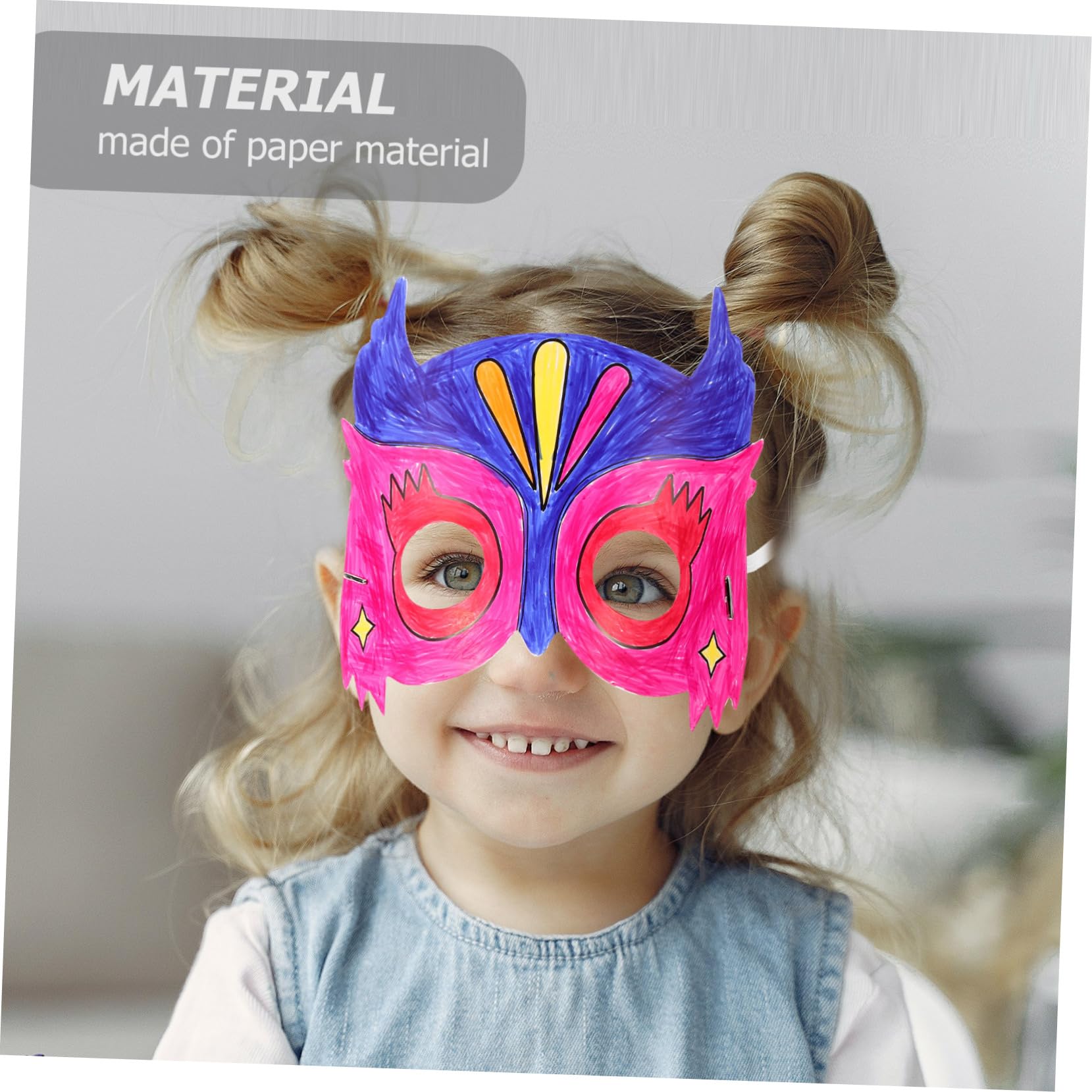 HEMOTON 5 Set Maschera Vuota Da Colorare Maschere Graffiti Fai Da Te Vuota Maschere Per Fai Da Te Kit Per La Creazione Di Maschere Maschera Di Volpe Carta