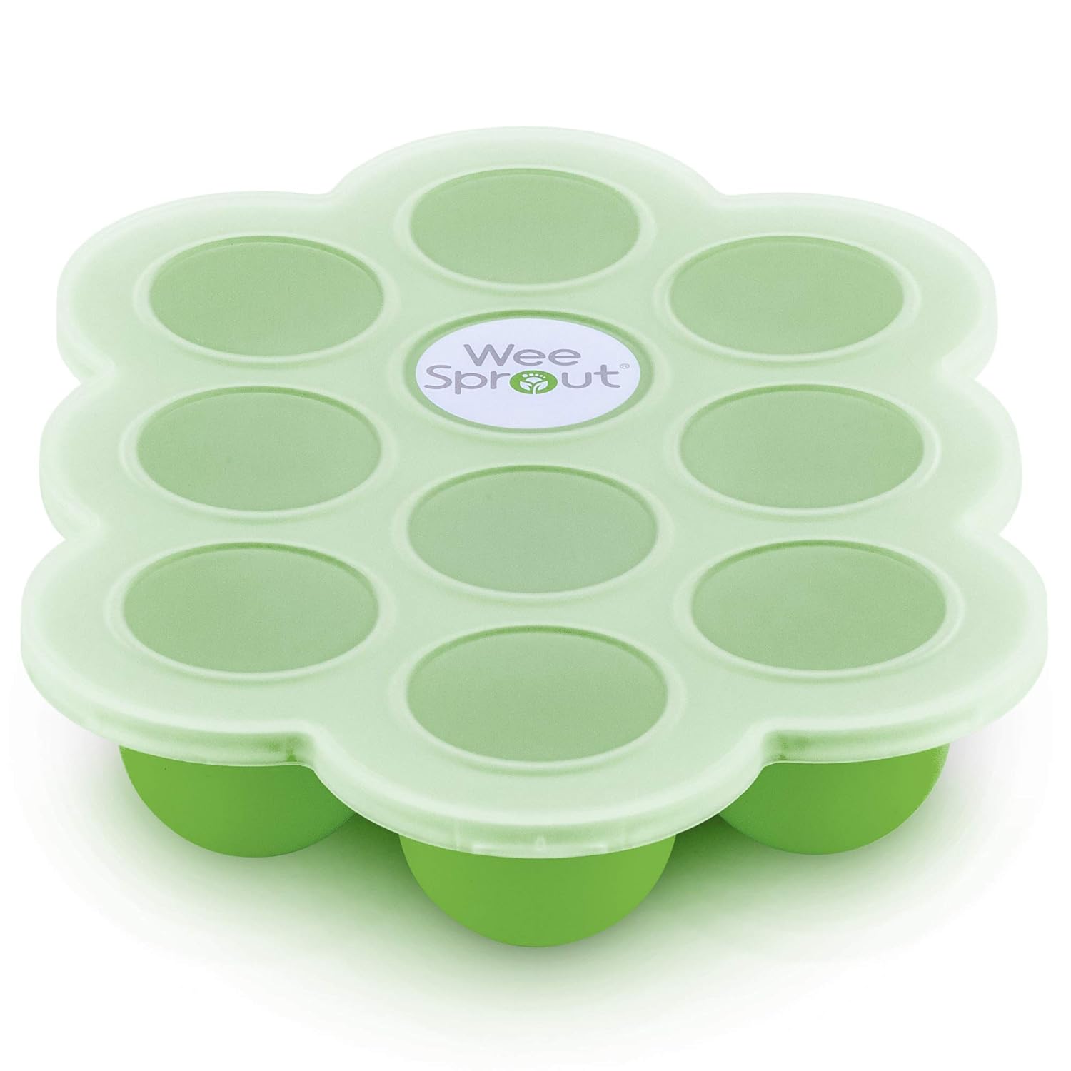 WeeSprout Silicone Baby Food Freezer Tray with Clip-on Lid Perfect Storage Container for Homemade Baby Food, Vegetable & Fruit Purees, and Breast Milk : Industrial & Scientific