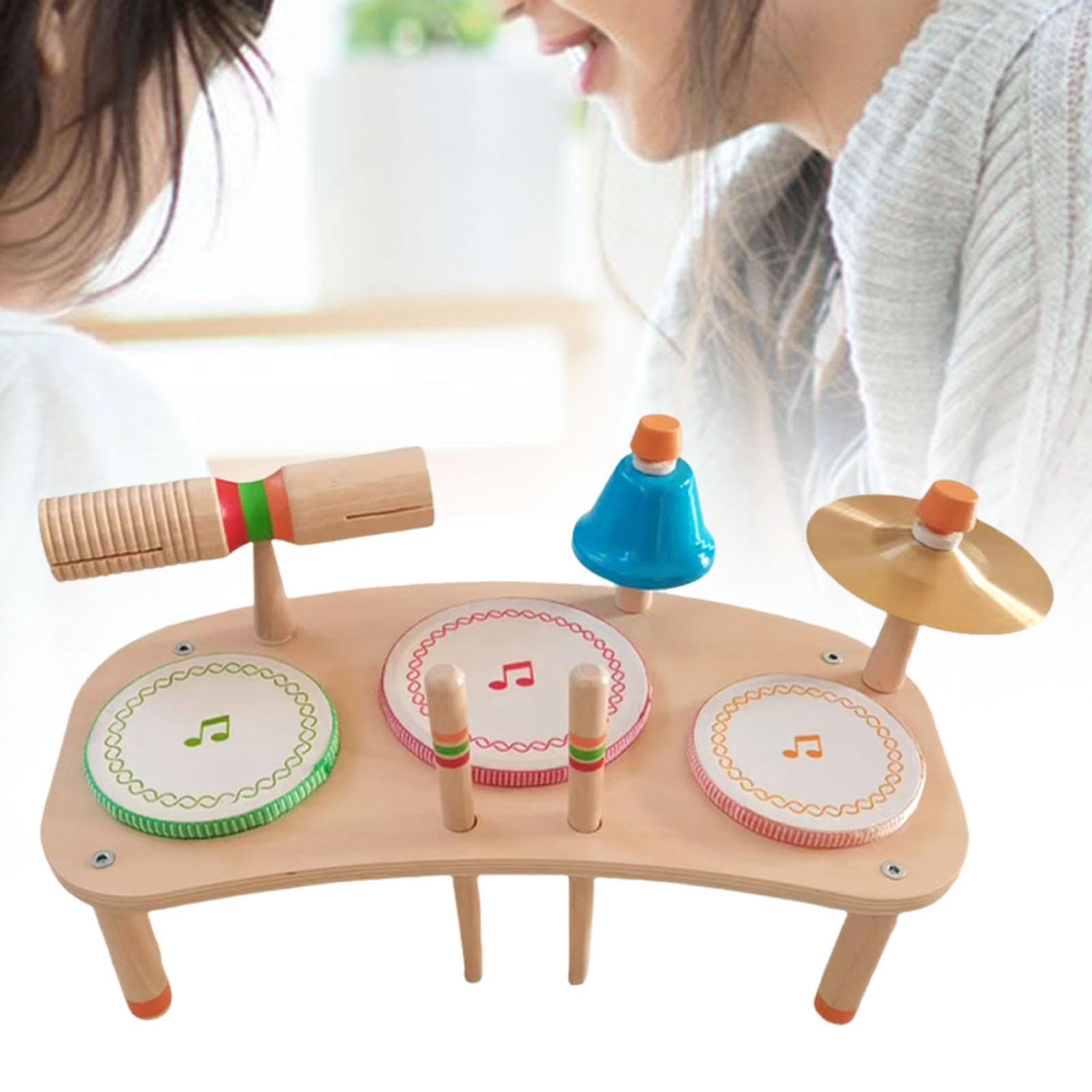 Set di Batteria per Bambini, Bomboniere, Strumento di Apprendimento Musicale, Giocattoli Educativi Sensoriali