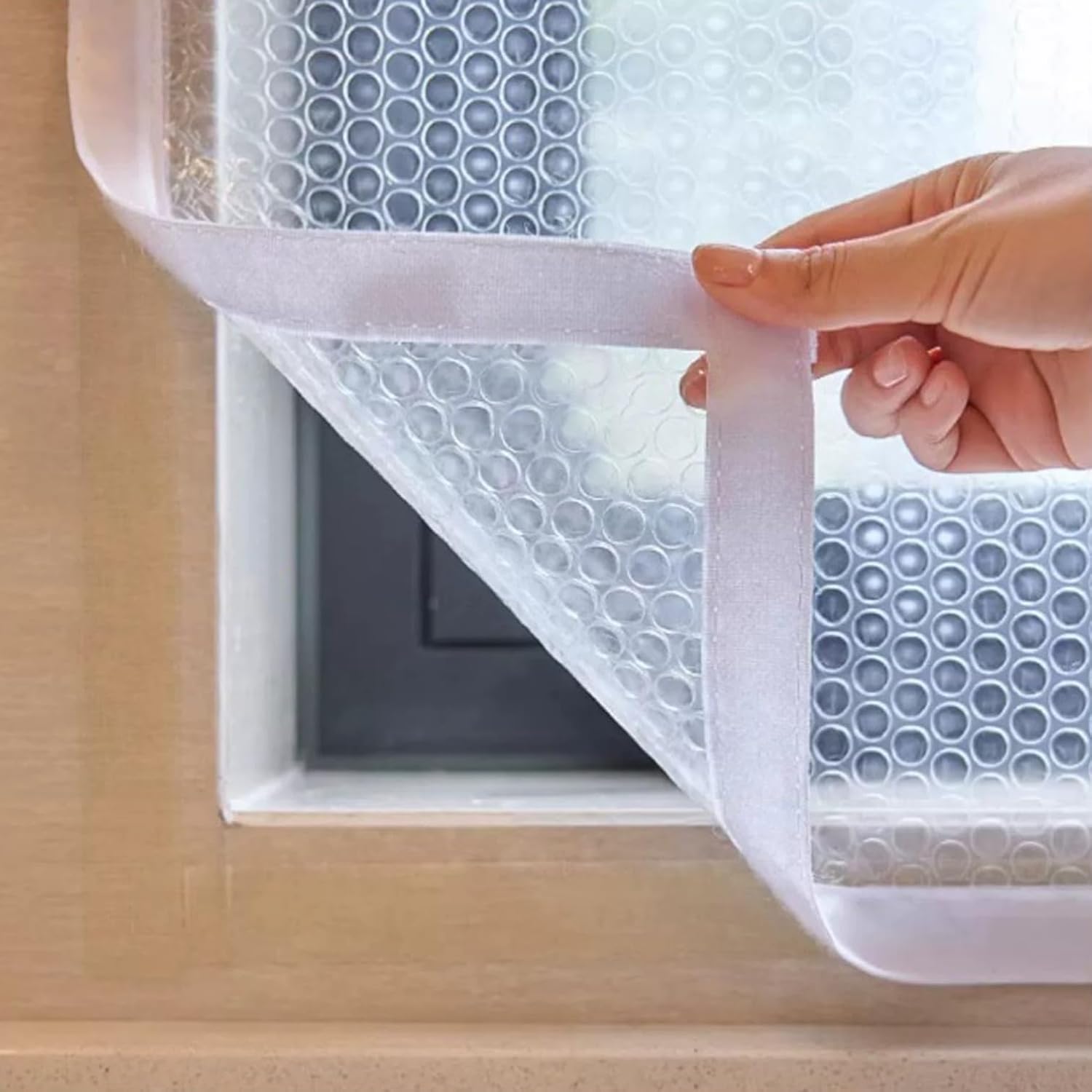 Window Insulation Kit,Punch Free Plastic Window Cover for Winter to Keep Cold Out,Thickened Reusable Weatherproofing Window Insulation Film,with Tape,Custom (67in x 47in)