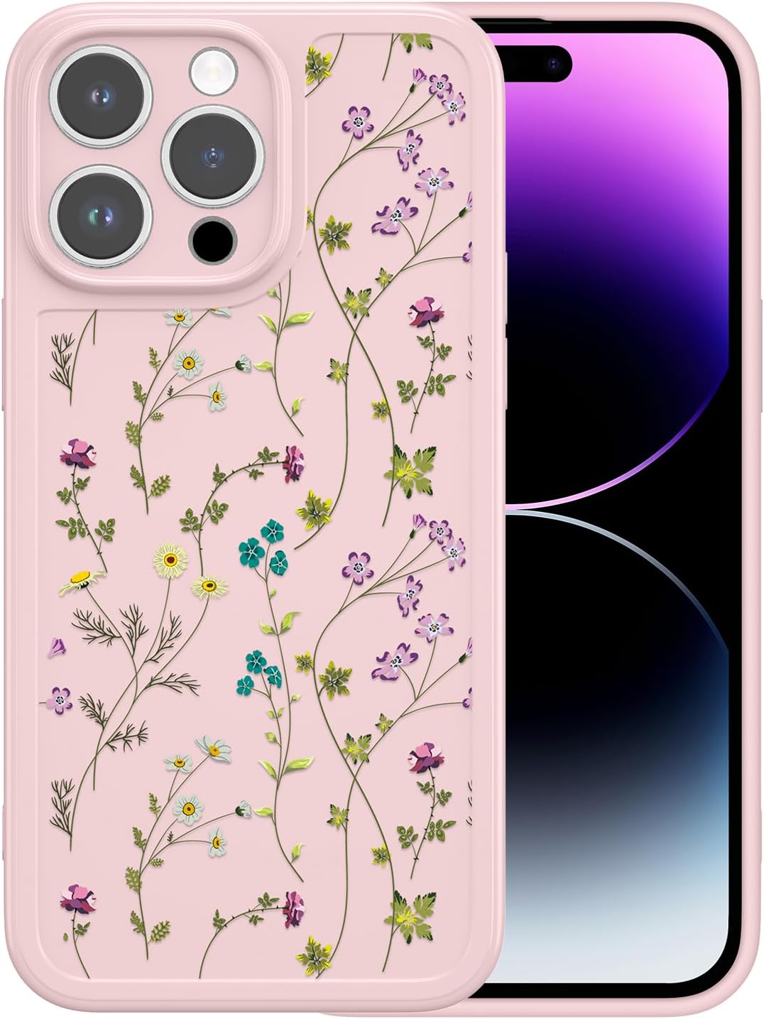 Aazon.co: Ainrenka Floral Art Phone Case For IPhone 13, Vintage Cute