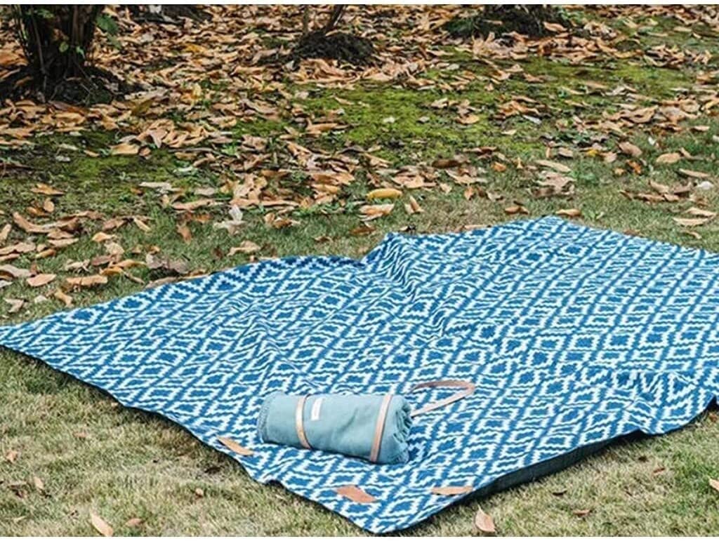 Koc Piknikowy Mata Piknikowa Wodoodporny Koc Plażowy Przenośna Miękka I Wygodna Mata Piknikowa Odpowiednia Na Kemping Koc Plażowy Do Parku(A)