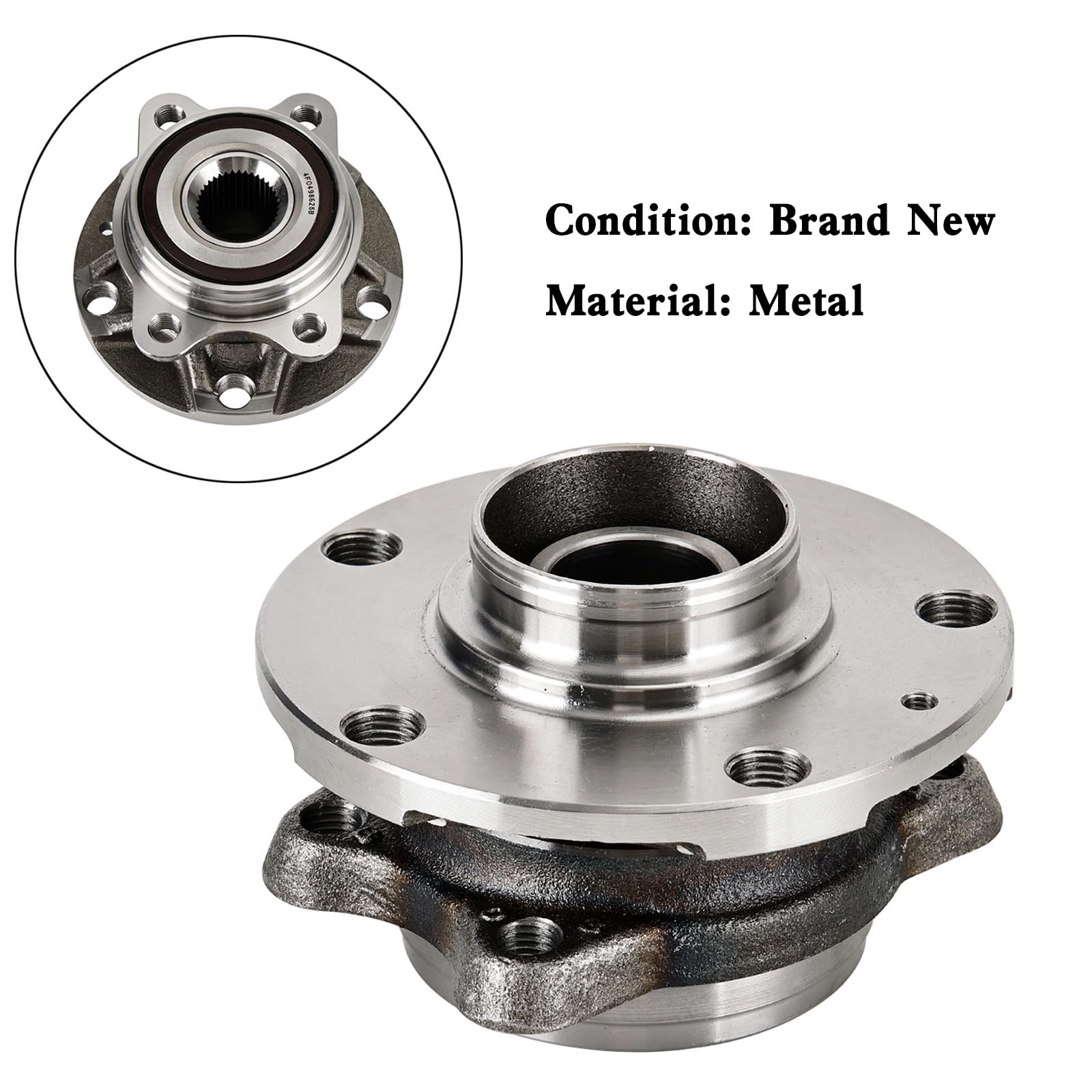 Moyeu de Roulement de Roue Avant 4F0498625B Fit pour Audi A6 A6 Allroad C6 4F2 4F5 R8 422 423 427