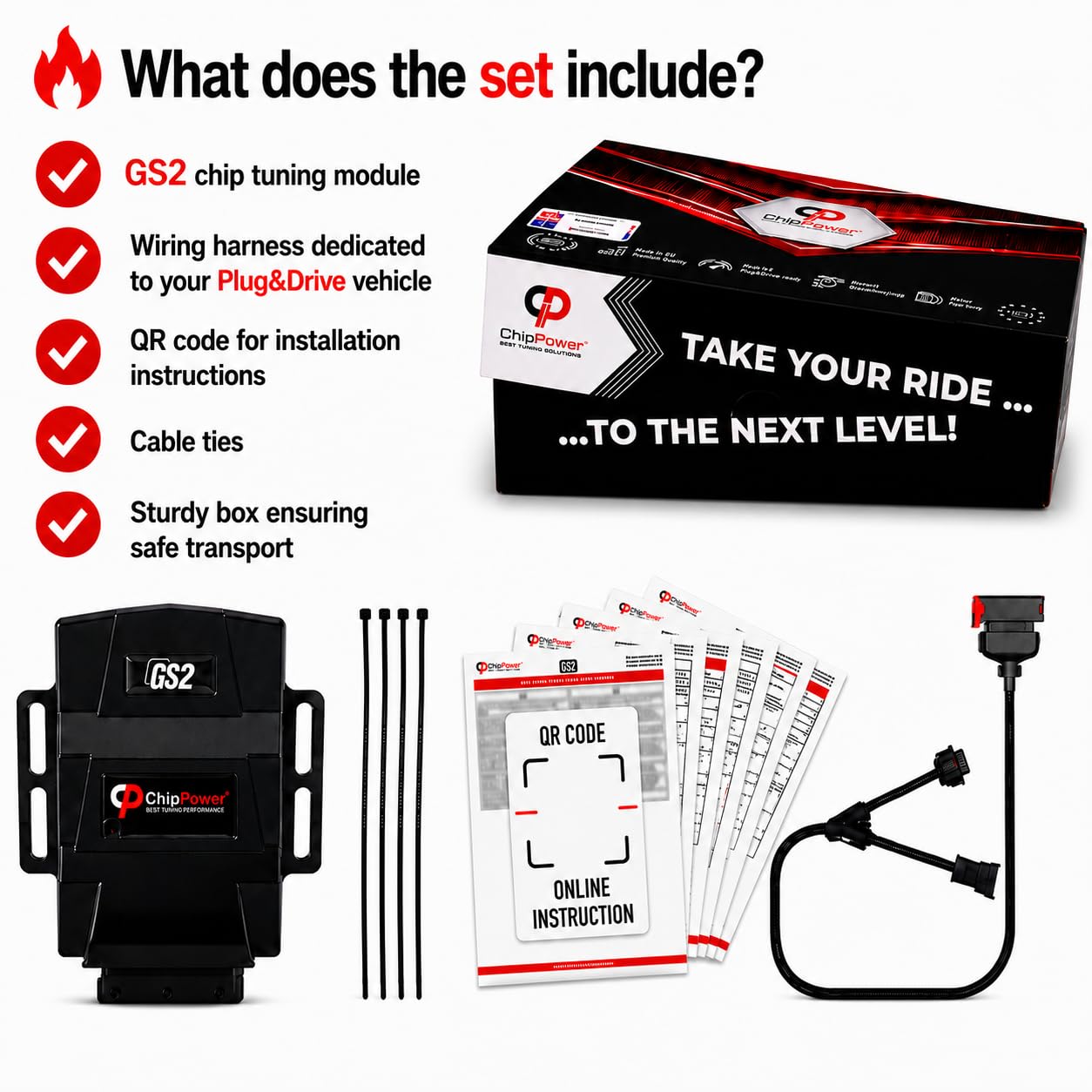 Centralina Aggiuntiva GS2 per Pilot II/III per motori a benzina | Fino al 20% di potenza in più per Honda Benzina Montaggio facile senza attrezzi nessuna modifica ECU Guida QR Plug&Play