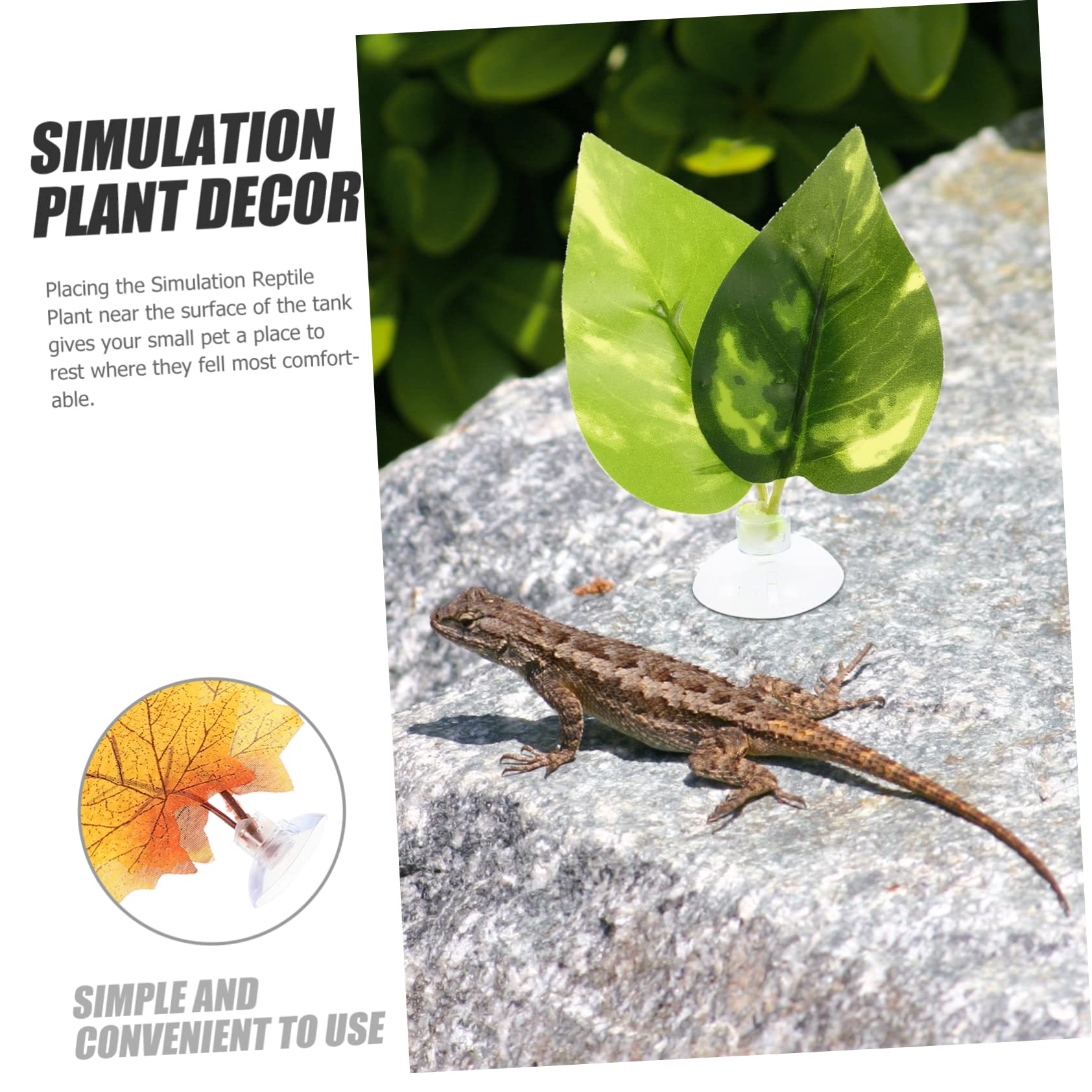Mipcase 25piezas Artificiales para Terrarios De Reptiles Decoración De y Hábitats para Tortugas y Peceras para Fijación
