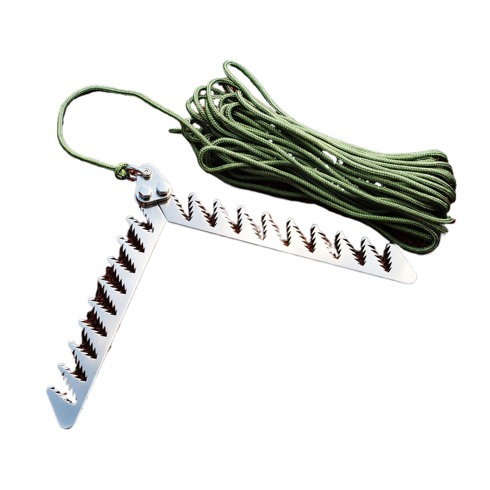 Râteau de bassin – Sécateur pliable pour plantes aquatiques avec poignée dentelée – avec corde de 20 m, outil de coupe pour bassin | convient pour sous-l'eau, ponts, plage et jardinage