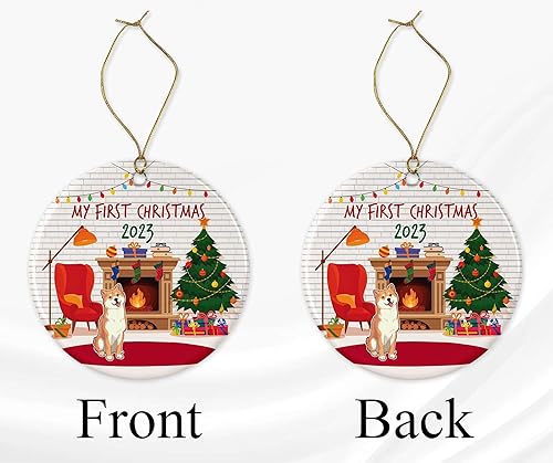 Miniatura 3 de Shiba Inu - Adorno de Navidad  Primera Navidad de Shiba Inu  Adorno para perro  Mi primer perro de Navidad  Adorno de Navidad para mascotas  Navidad