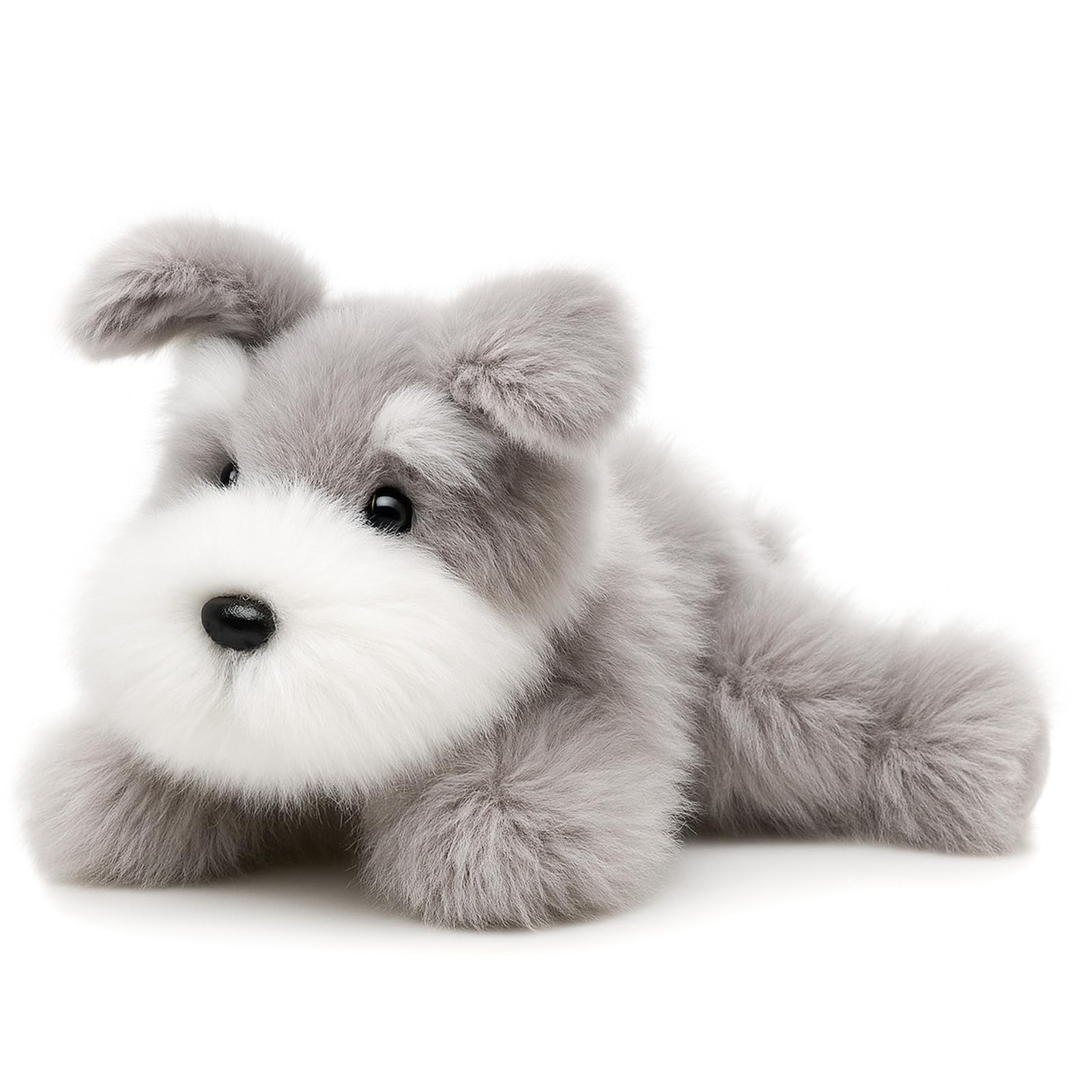 Photo 1 of ***EYEBALL MISSING***Mushymallow Adorable Schnauzer Dog Stuffed Animal Soft Plush Toy Cute Birthday Gifts for Boys Girls Kids Toddlers